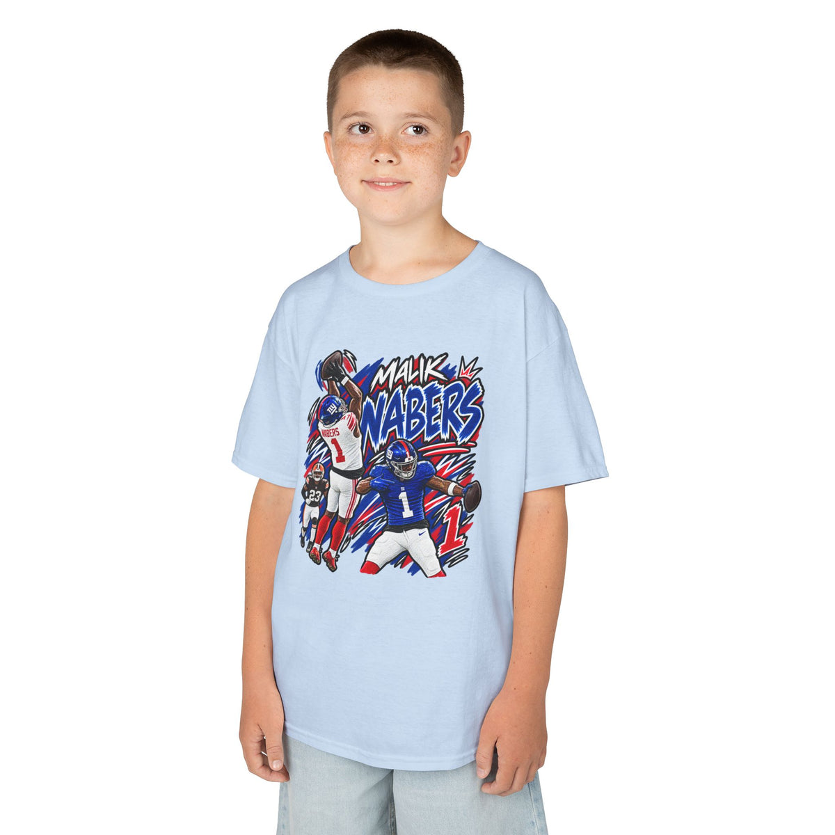 Malik Nabers Graphic T-Shirt - Sunday Standouts Sketch Series