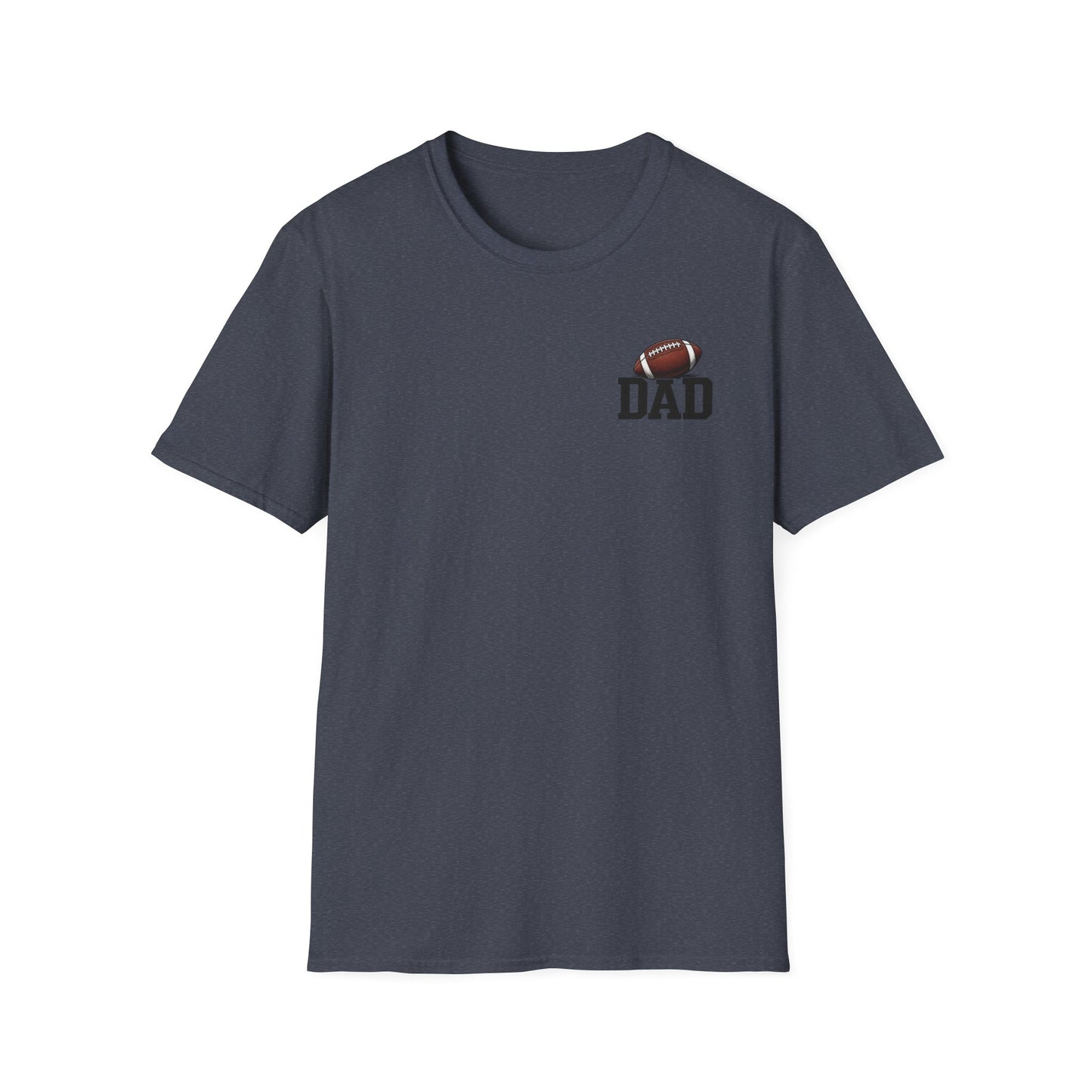 Football Dad T‑Shirt — 'DAD' with Football Chest Print