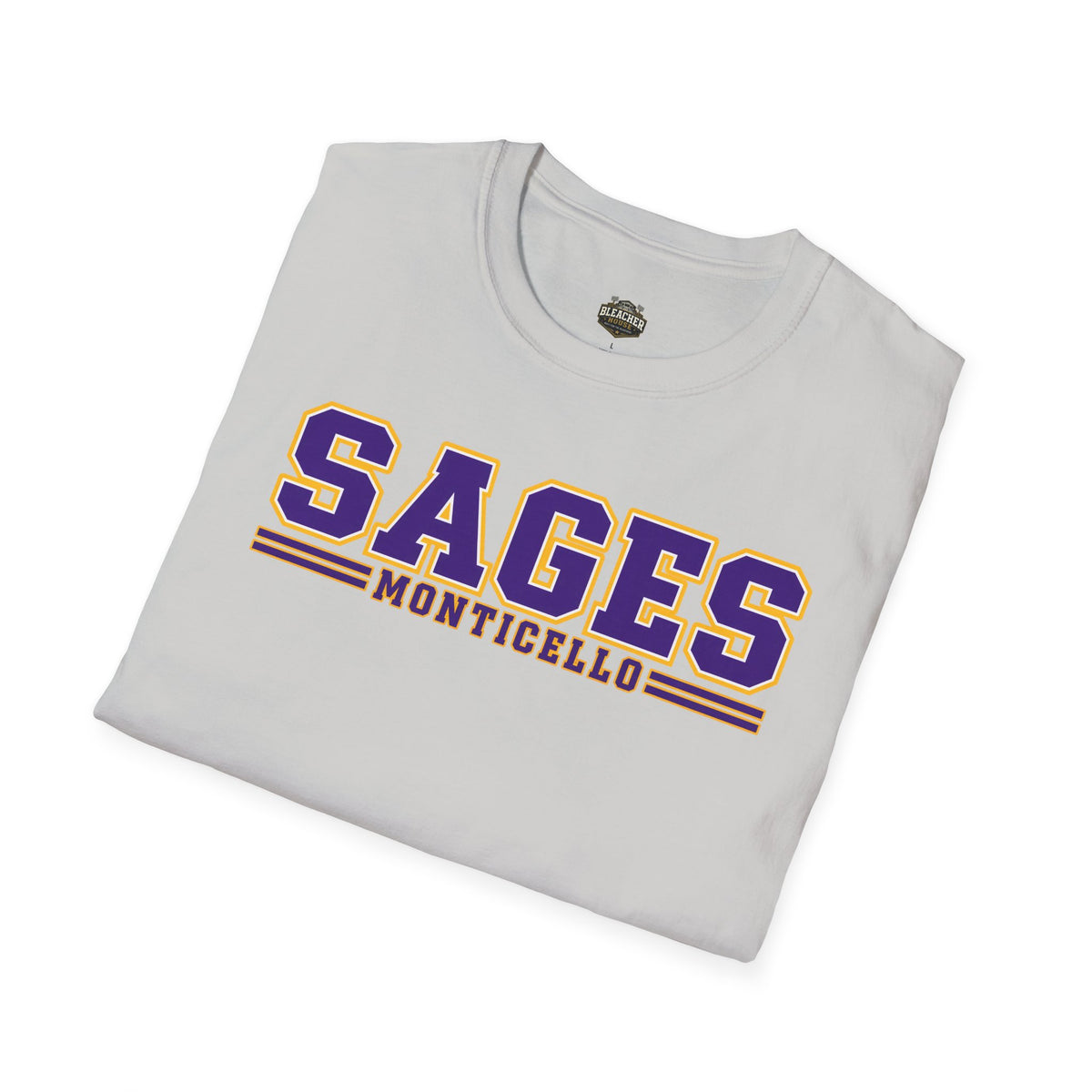 Sages Monticello Crew T‑Shirt — Classic Collegiate School Spirit Tee