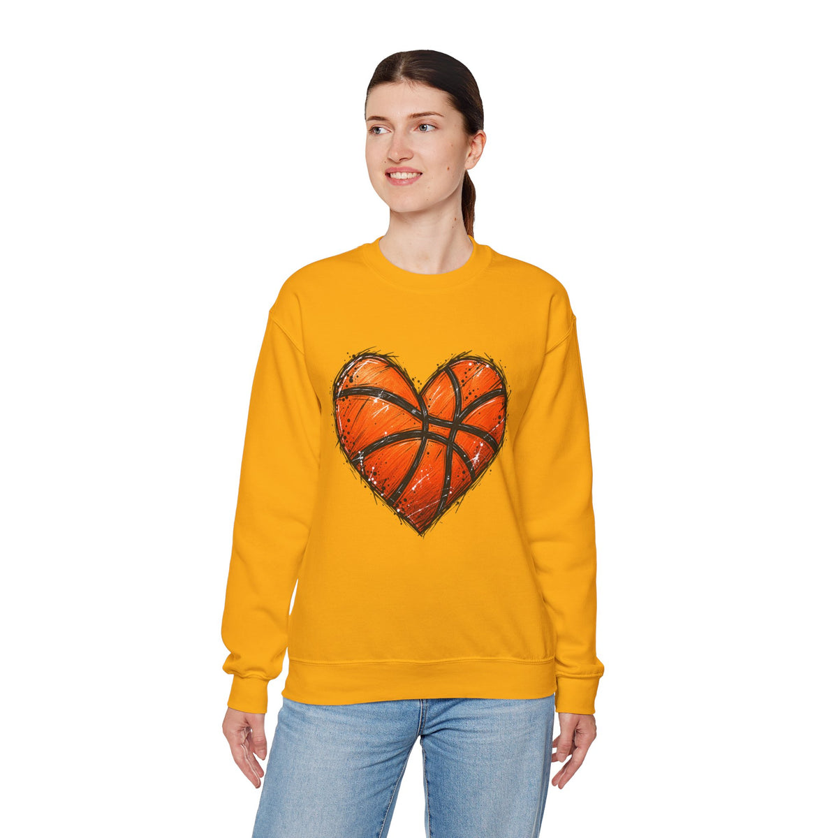 Basketball Heart Crewneck Sweatshirt
