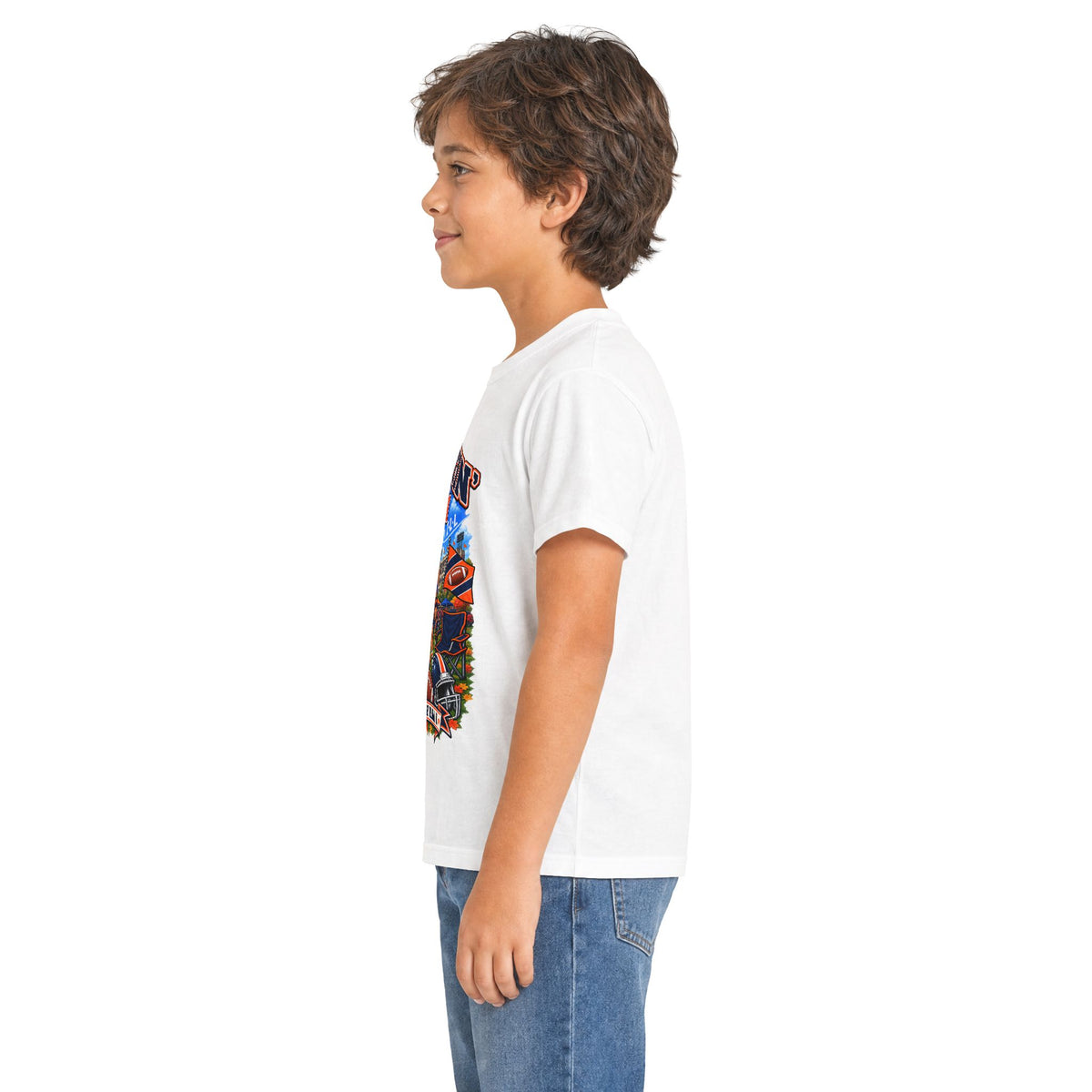 YOUTH Tailgatin' Town - ILLINOIS Edition - Cute Football Tailgate Graphic Tee for Kids