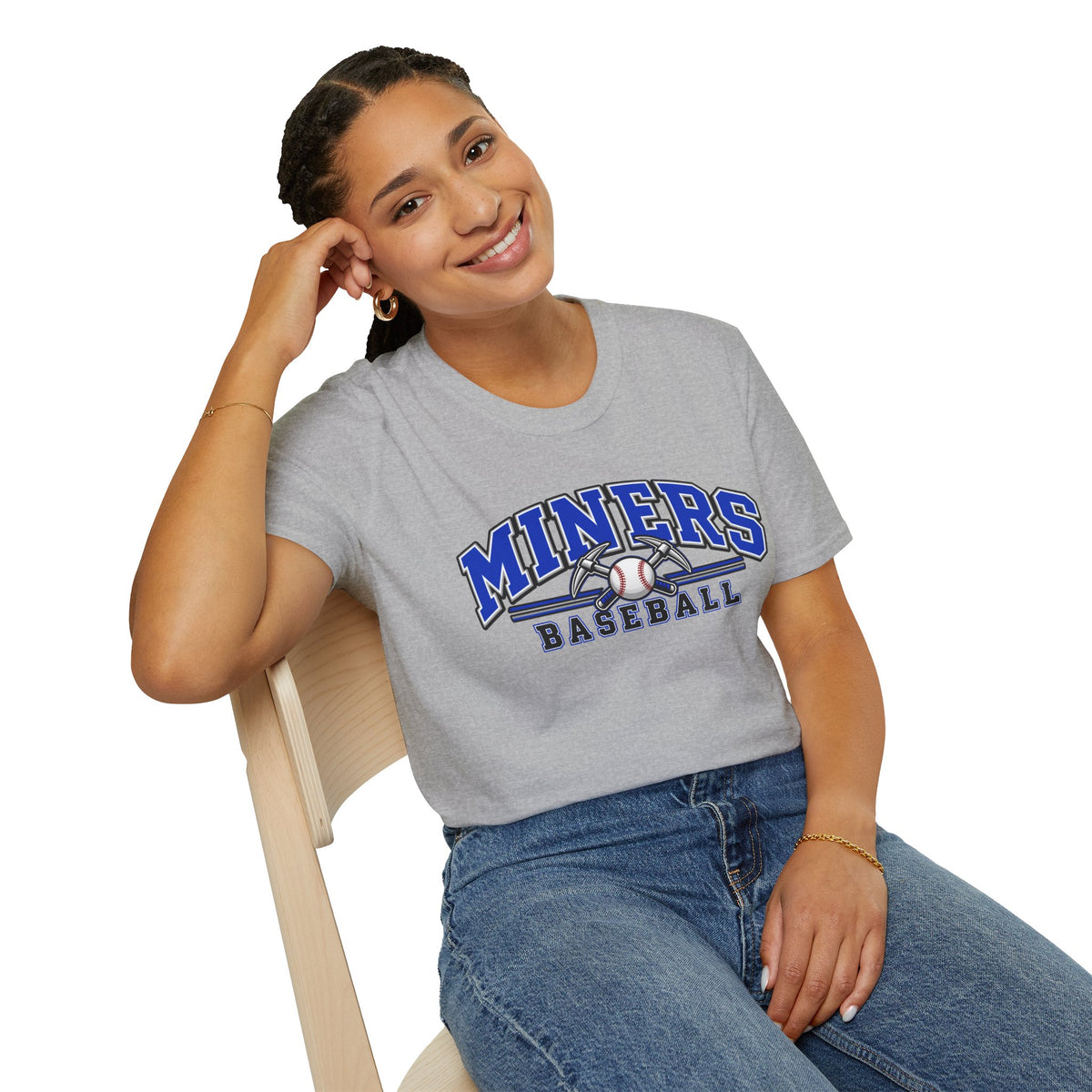 Miners Baseball T-Shirt – Team Logo Unisex Softstyle T shirt
