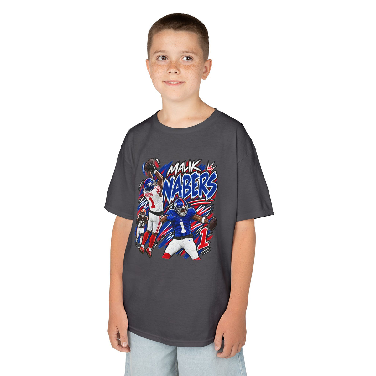 Malik Nabers Graphic T-Shirt - Sunday Standouts Sketch Series