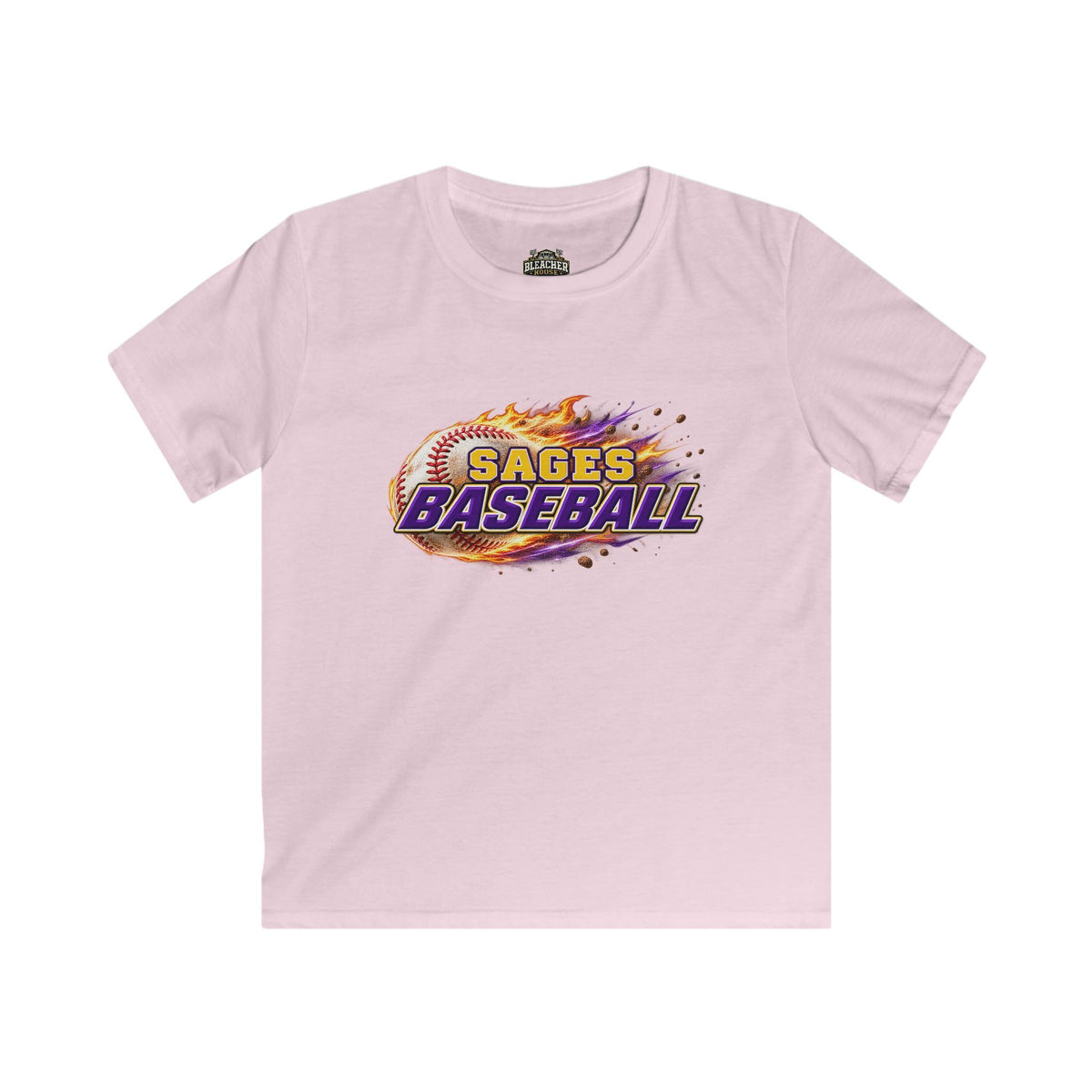 YOUTH Sages Flaming Baseball Team Tee – Youth Baseball Shirt