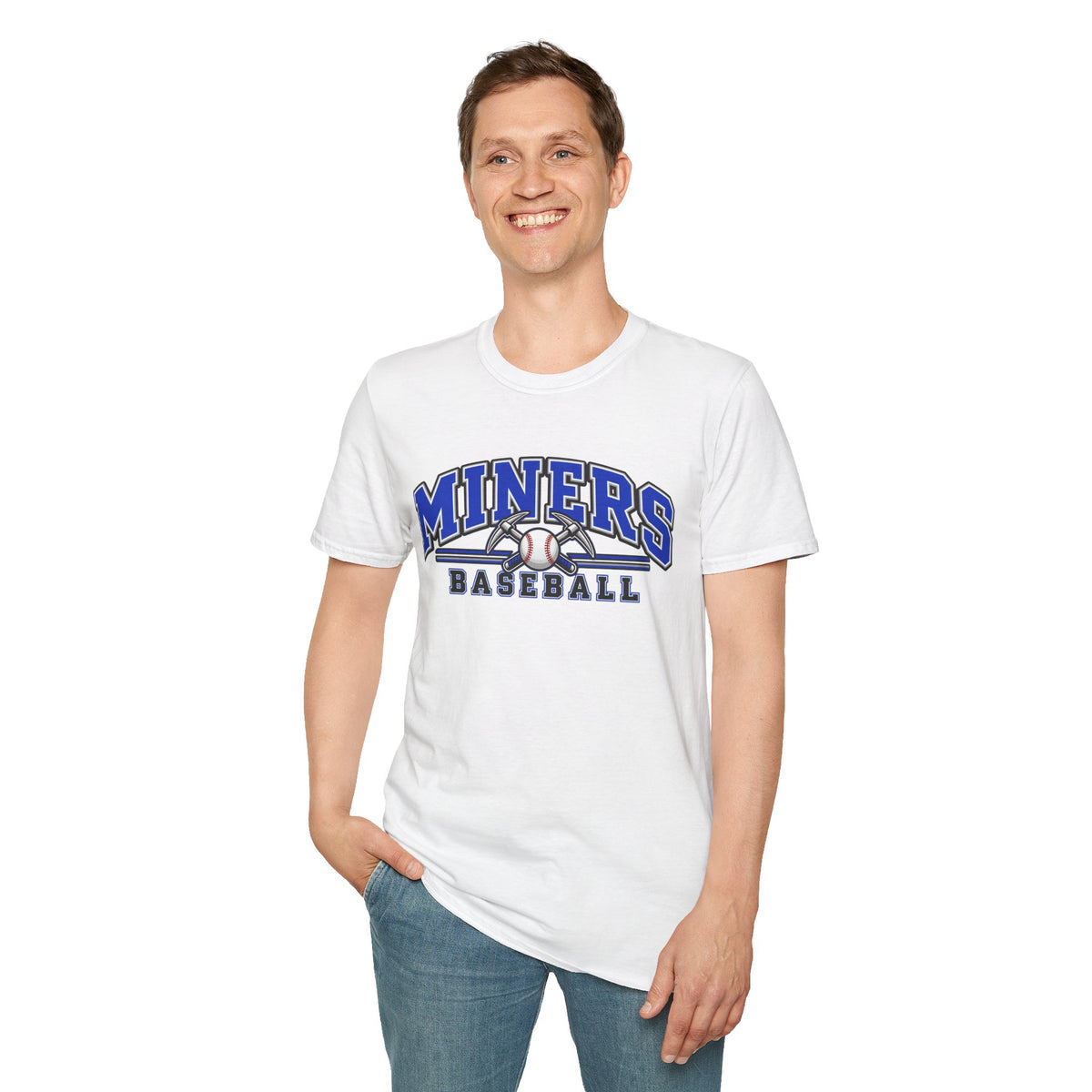 Miners Baseball T-Shirt – Team Logo Unisex Softstyle T shirt