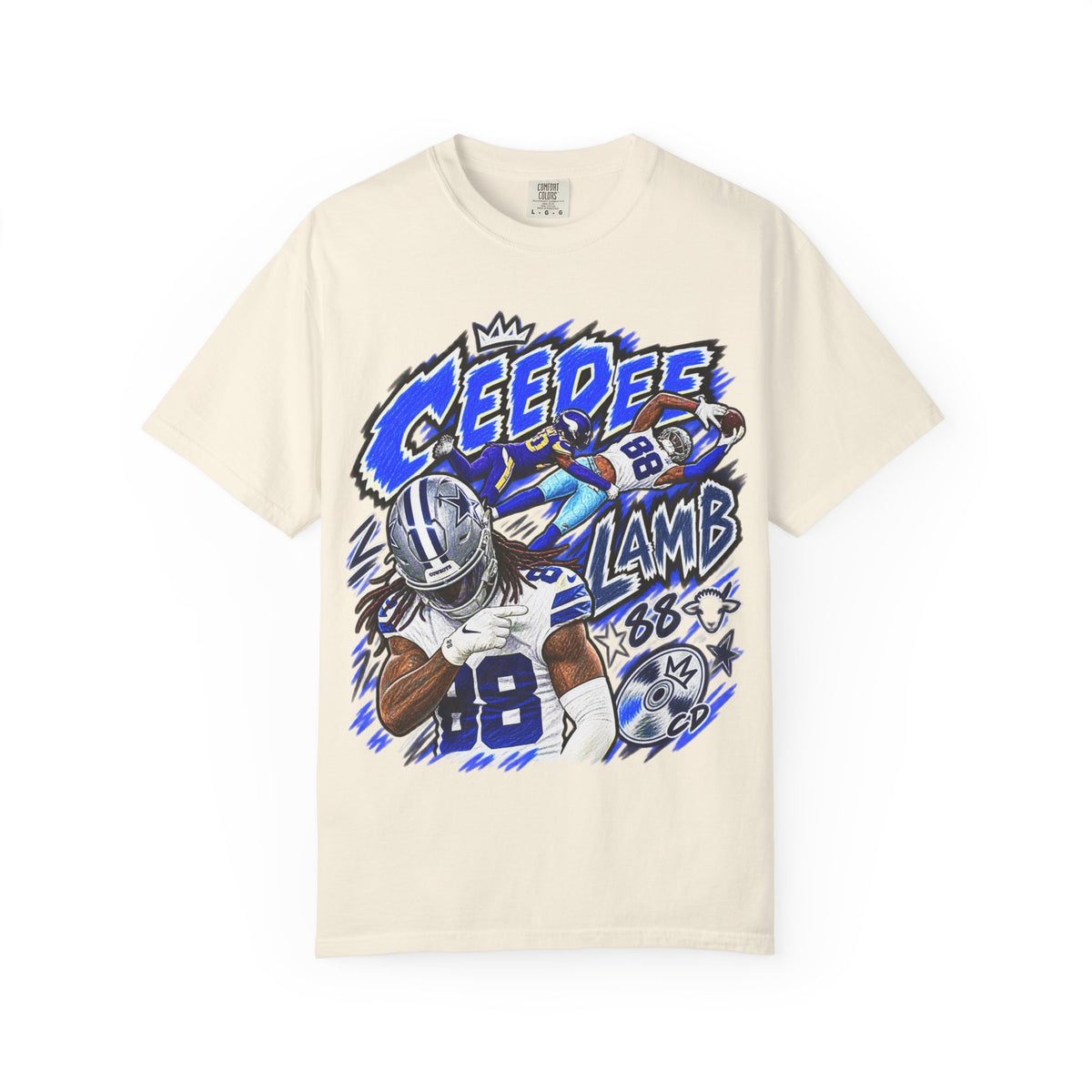 CeeDee Lamb Graphic T-Shirt - Sunday Standouts Sketch Series