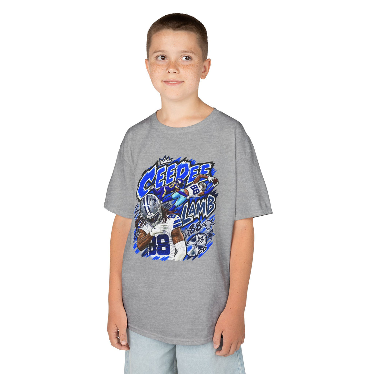 YOUTH CeeDee Lamb Graphic T-Shirt - Sunday Standouts Sketch Series