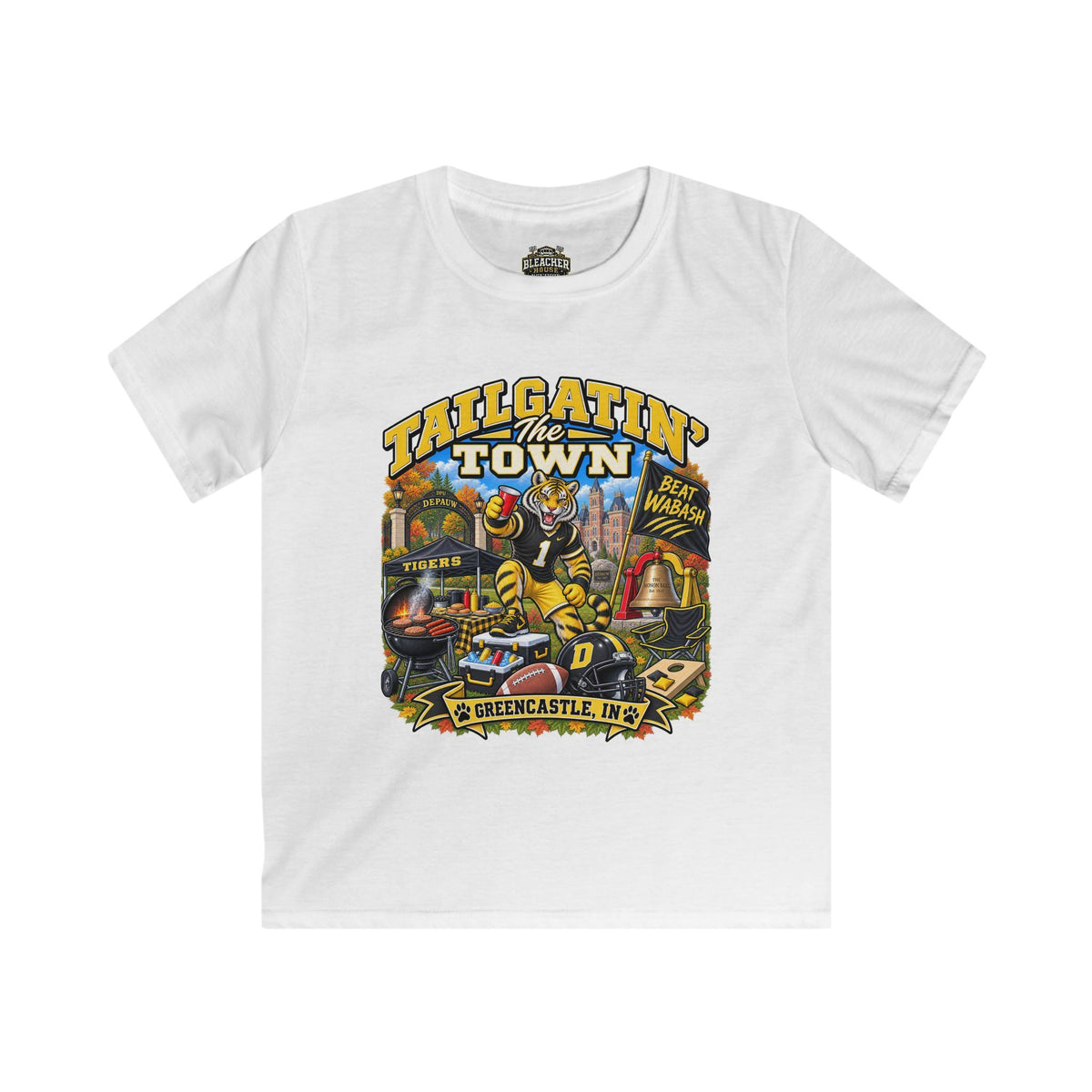 YOUTH Tailgatin' the Town - DEPAUW EDITION - College Game Day Tailgate Tee