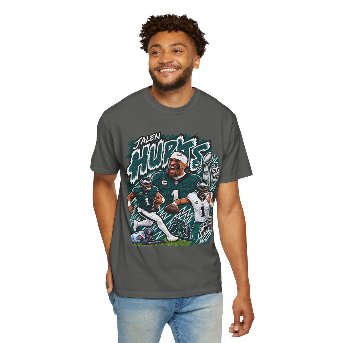 Jalen Hurts Graphic T-Shirt - Sunday Standouts Sketch Series