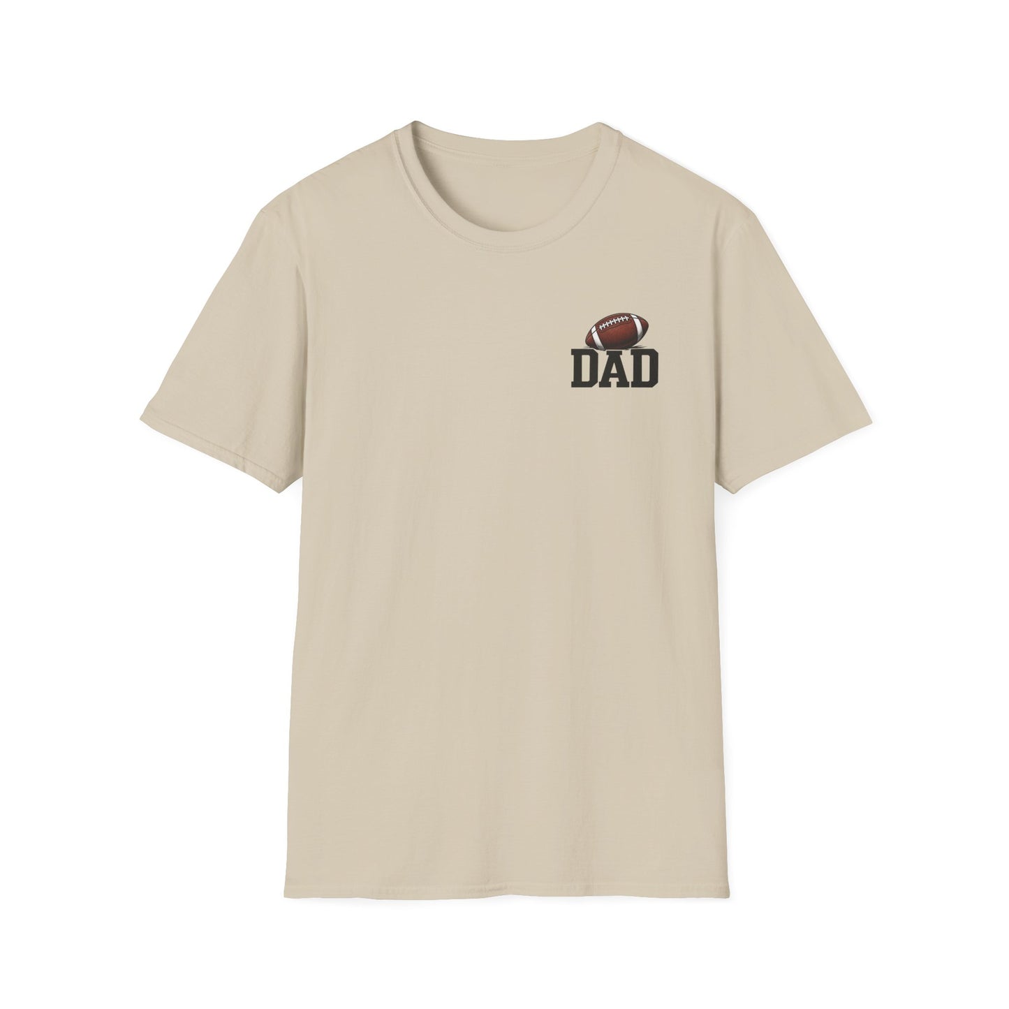 Football Dad T‑Shirt — 'DAD' with Football Chest Print