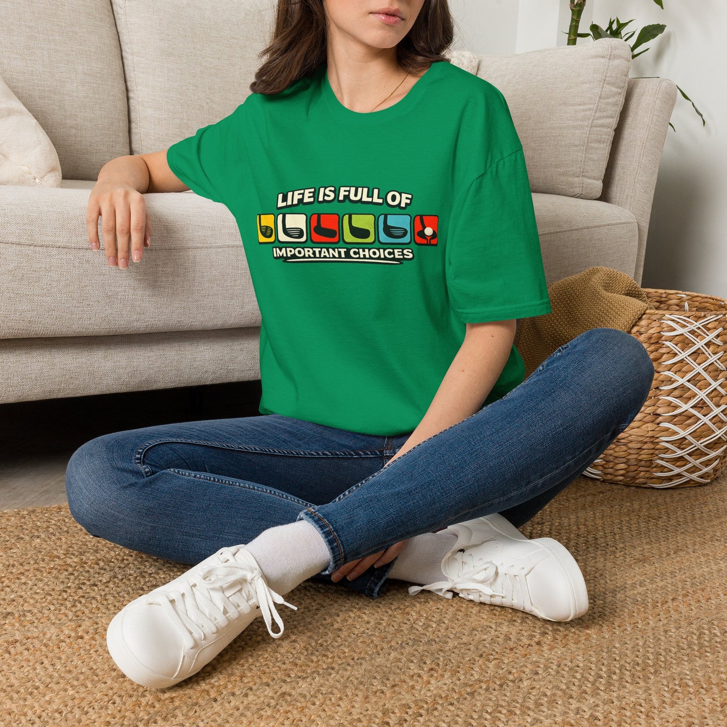 T‑Shirt — "Life Is Full Of Important Choices" Retro Game Controller Graphic