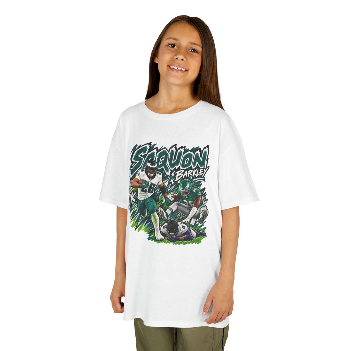 YOUTH Saquon Barkley Graphic T-Shirt - Sunday Standouts Sketch Series