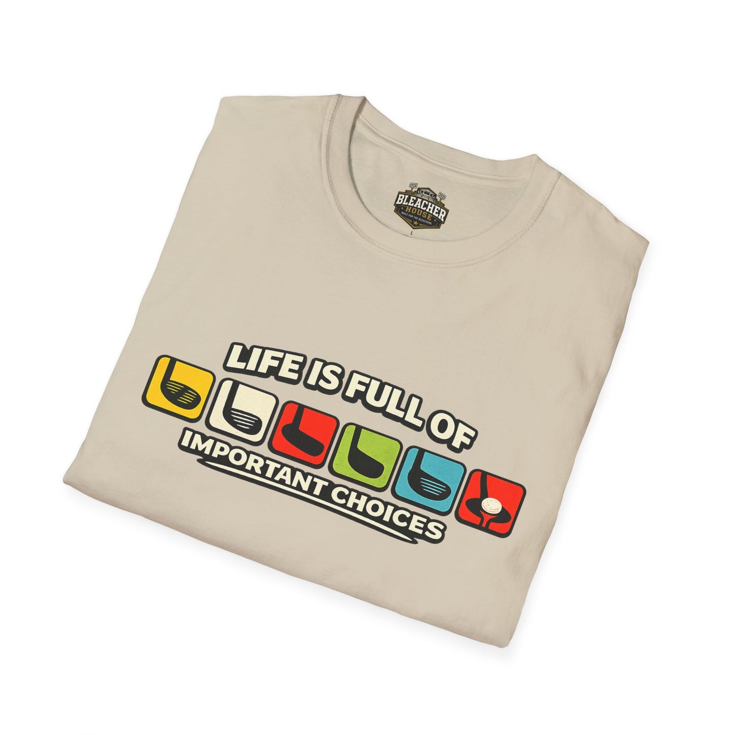 T‑Shirt — "Life Is Full Of Important Choices" Retro Game Controller Graphic