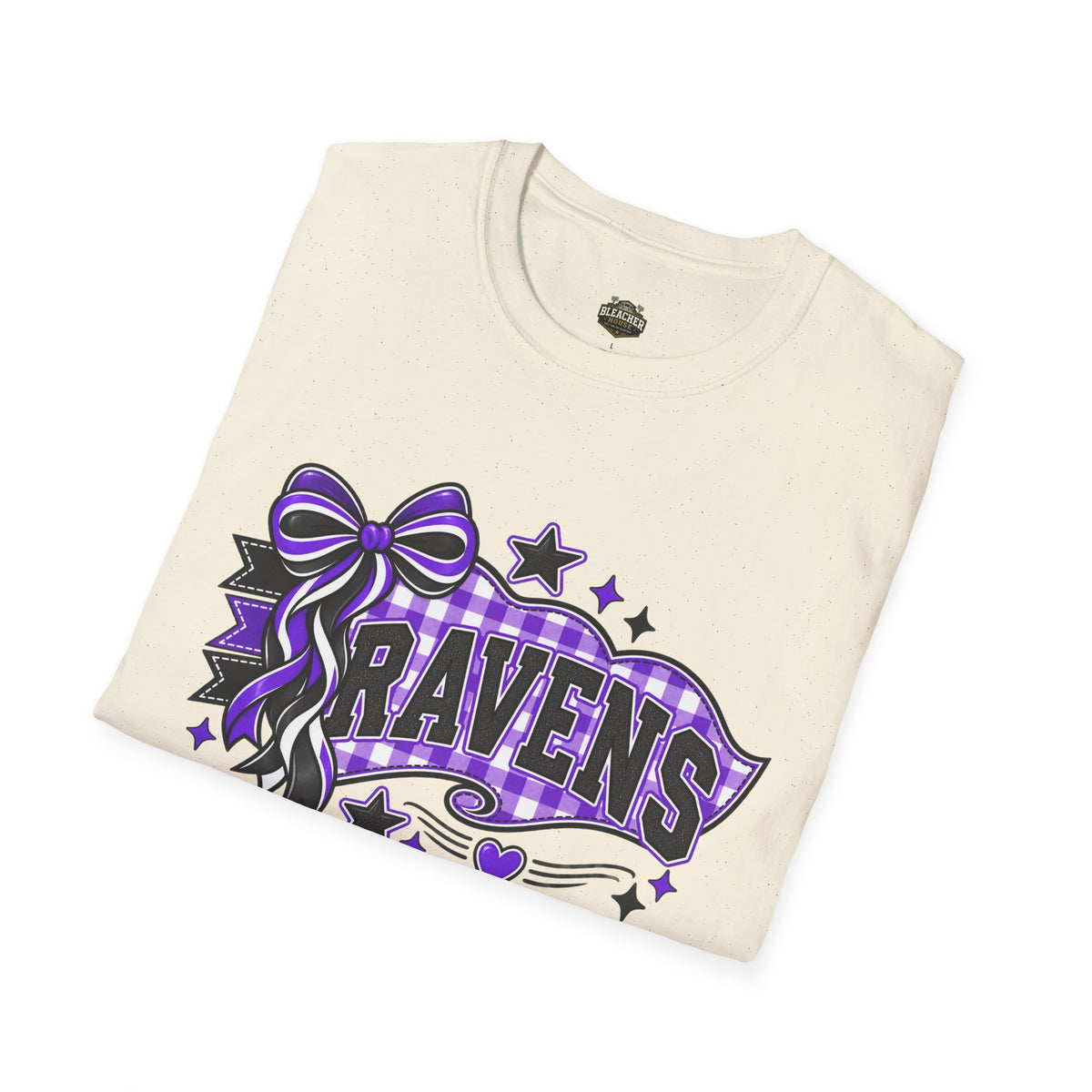 Ravens T-Shirt — Purple Ribbon & Stars Spirit Tee
