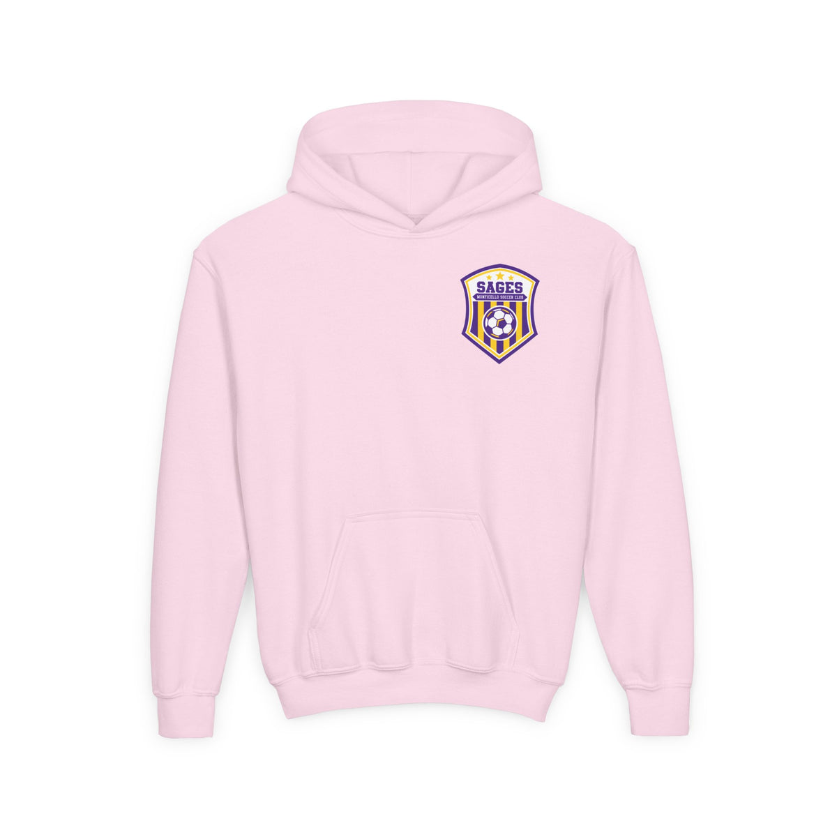 YOUTH Monticello Soccer Club Crest Hoodie - Youth Hooded Sweatshirt