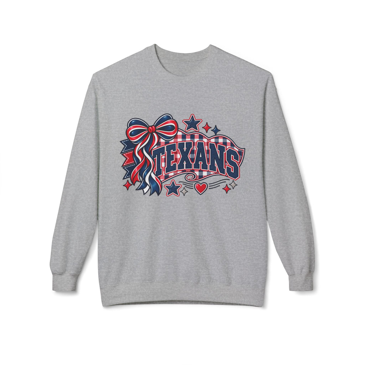 Texans Ribbon & Banner Crewneck Sweatshirt — Team Spirit Pullover