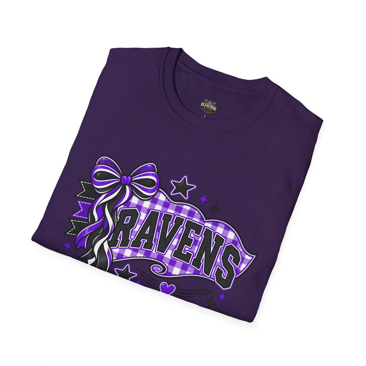 Ravens T-Shirt — Purple Ribbon & Stars Spirit Tee