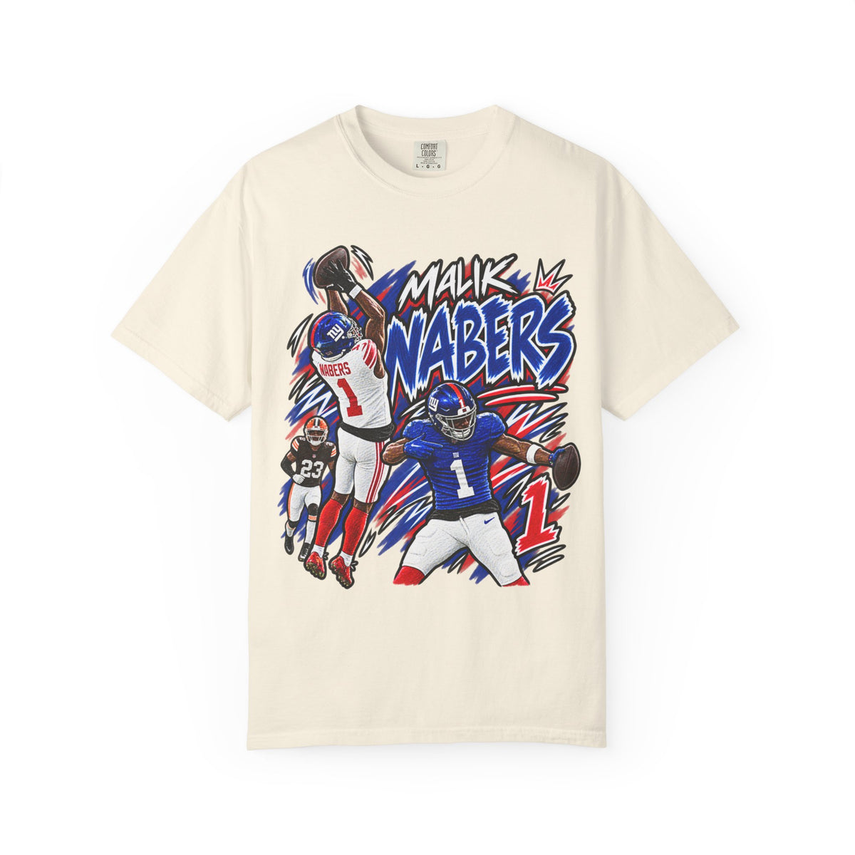 Malik Nabers Graphic T-Shirt - Sunday Standouts Sketch Series