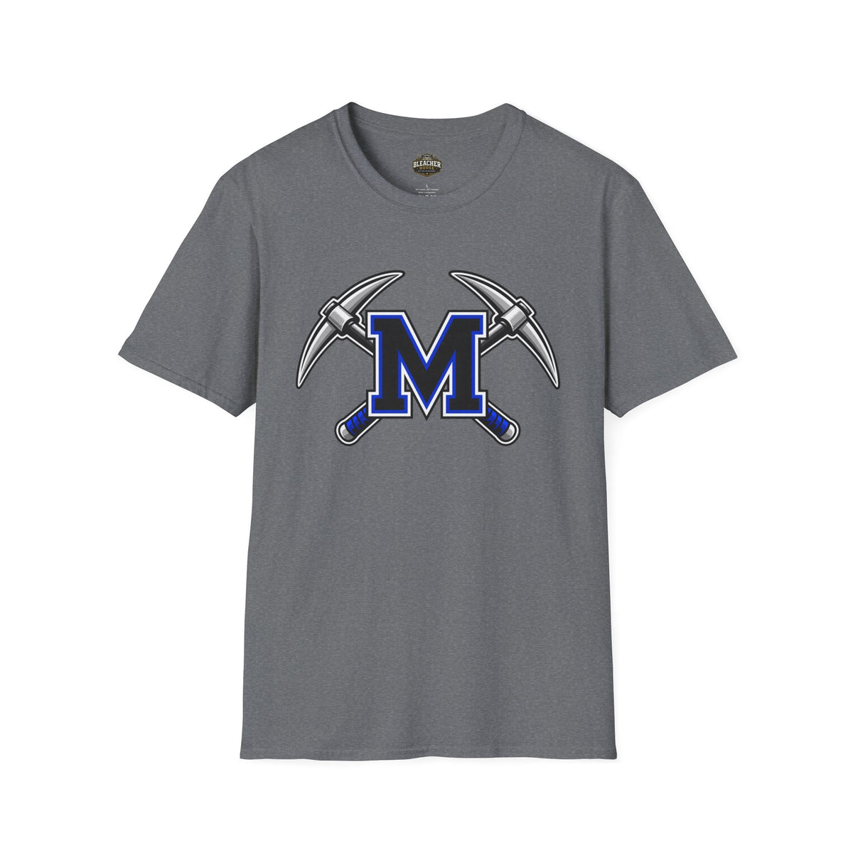 Miner M Logo T-Shirt — Crossed Pickaxes Unisex Softstyle Tee