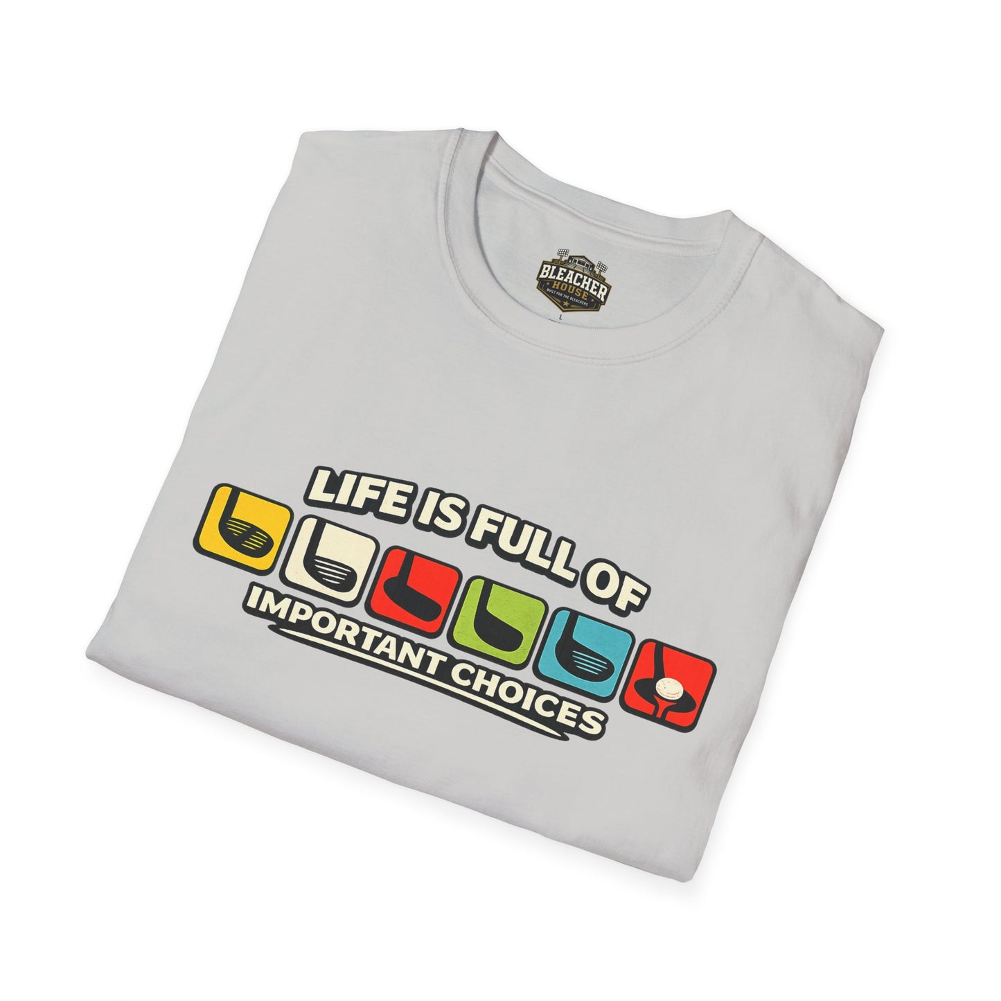 T‑Shirt — "Life Is Full Of Important Choices" Retro Game Controller Graphic