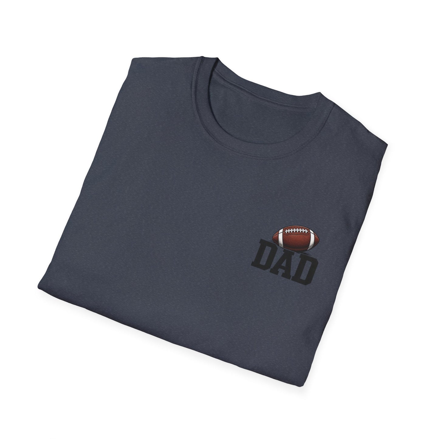 Football Dad T‑Shirt — 'DAD' with Football Chest Print
