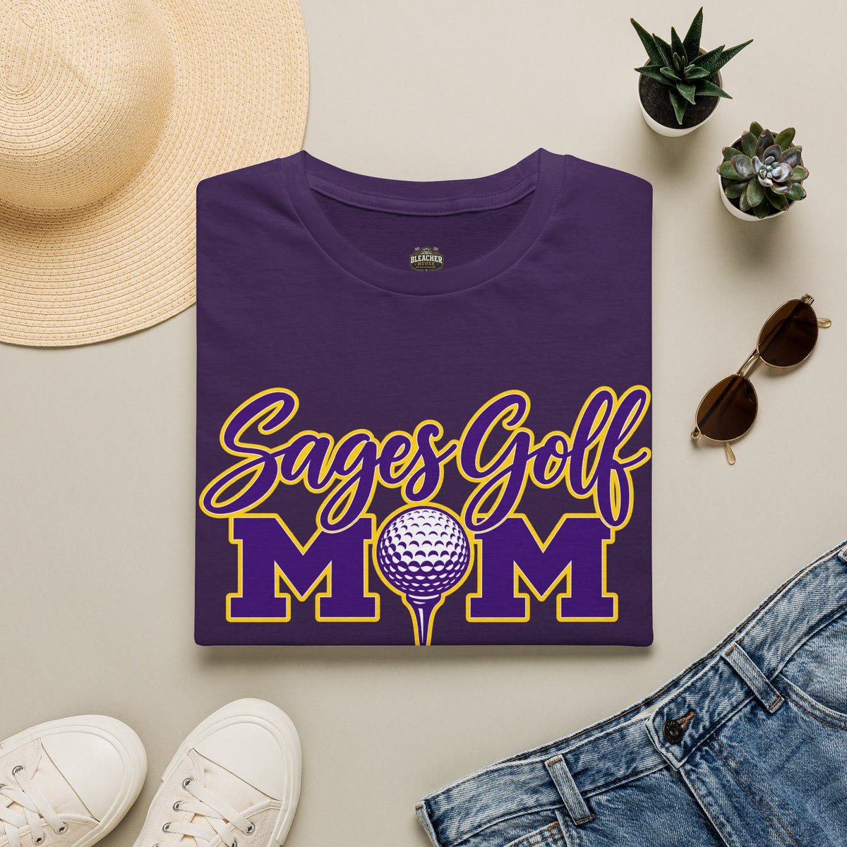 Sages Golf Mom T-Shirt — “Sages Golf MOM” Script & Tee Graphic