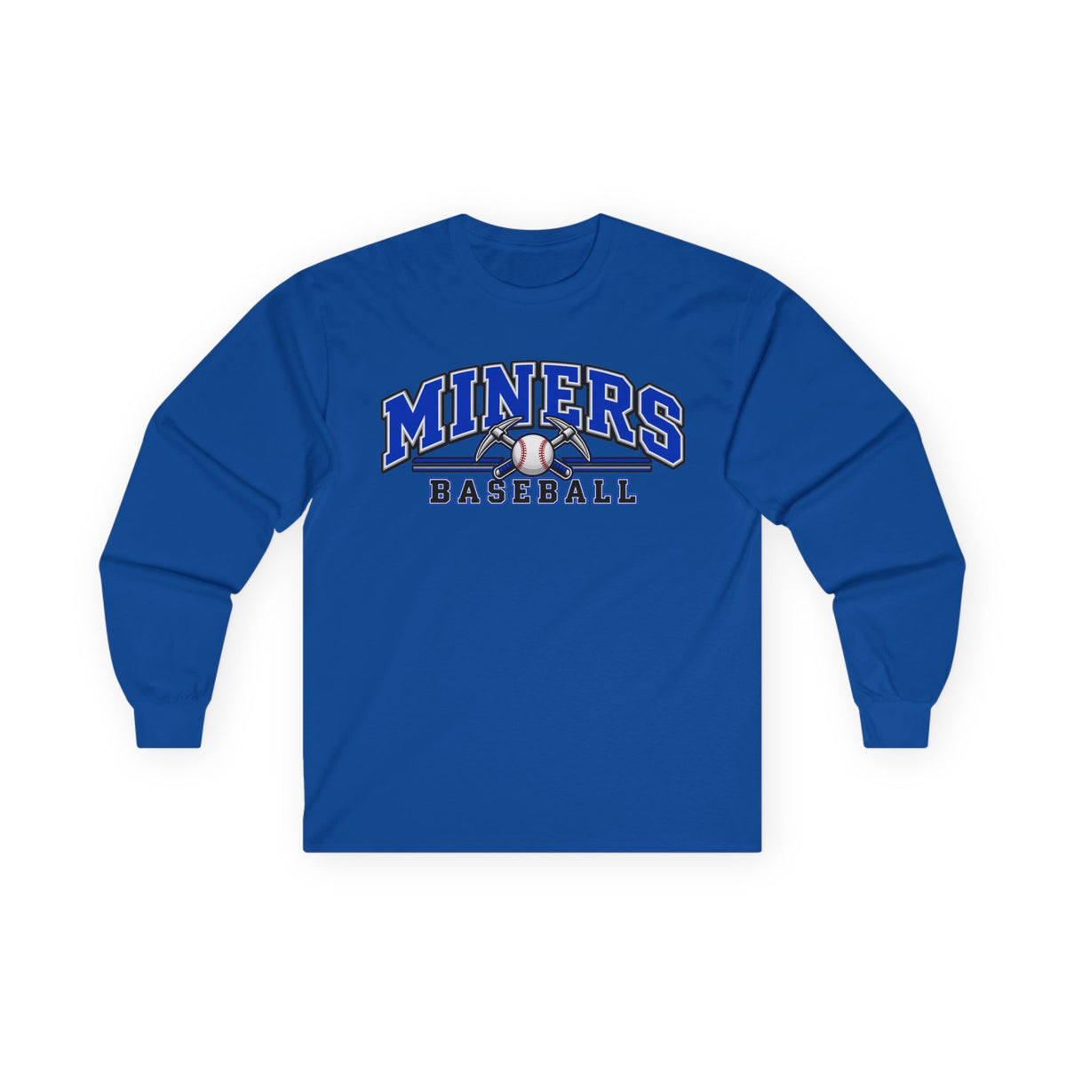 Miners Baseball Long Sleeve Tee — Team Logo Shirt for Fans