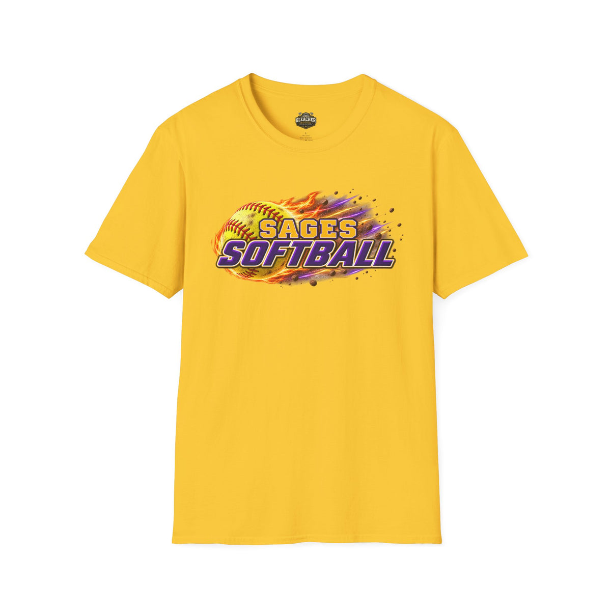 Sages Flaming Softball Graphic T‑Shirt