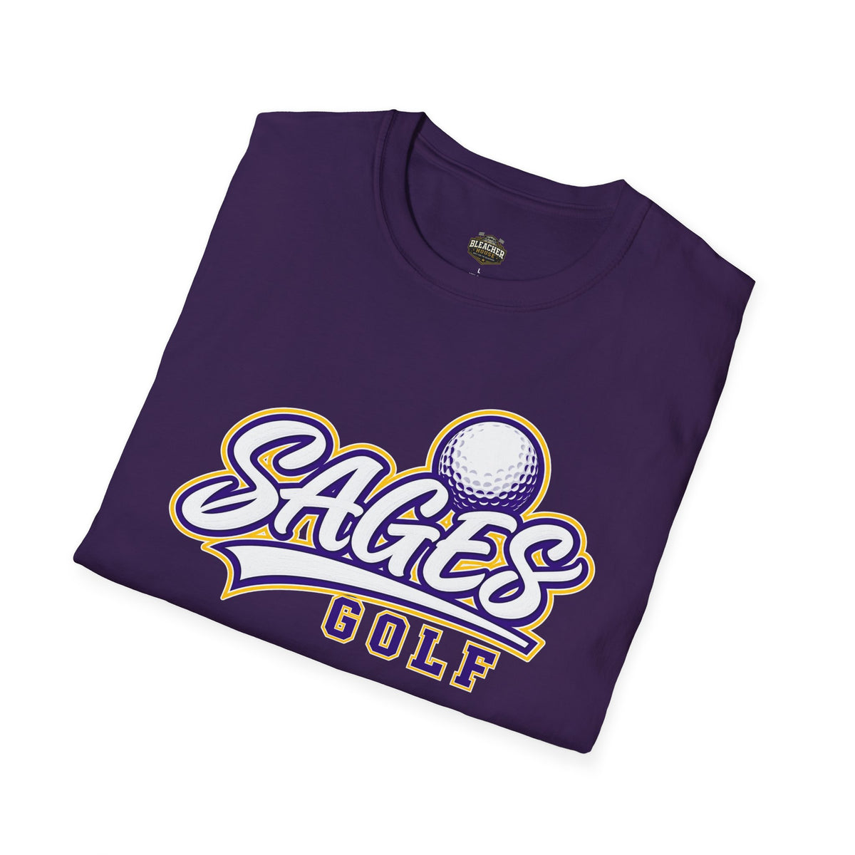 Sages Golf Team T‑Shirt — Vintage Script Golf Ball Logo