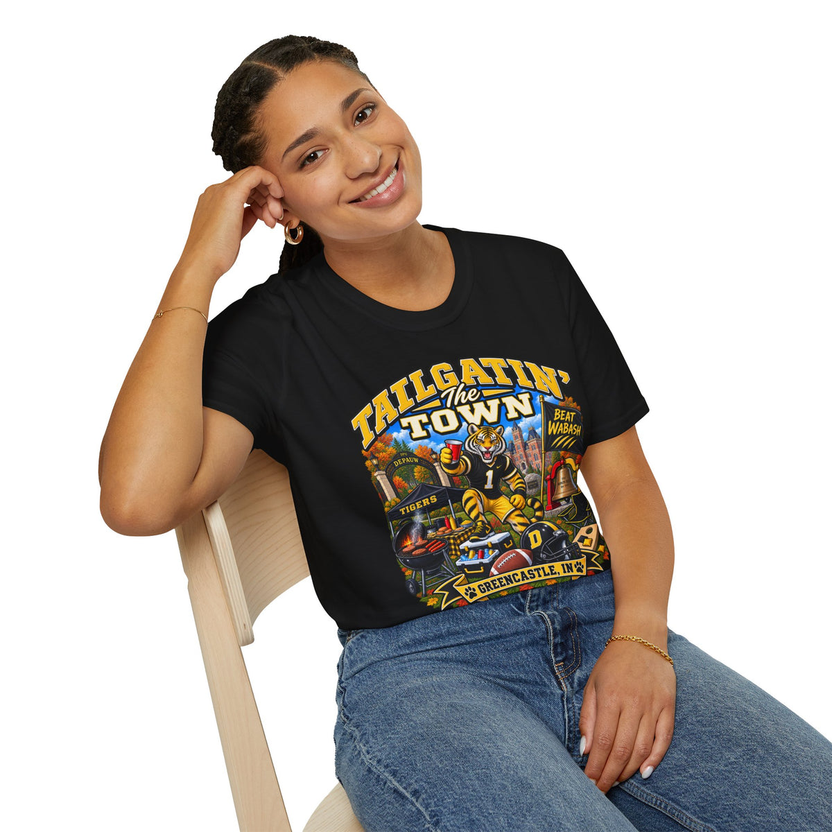 Tailgatin' the Town - DEPAUW EDITION - College Game Day Tailgate Tee