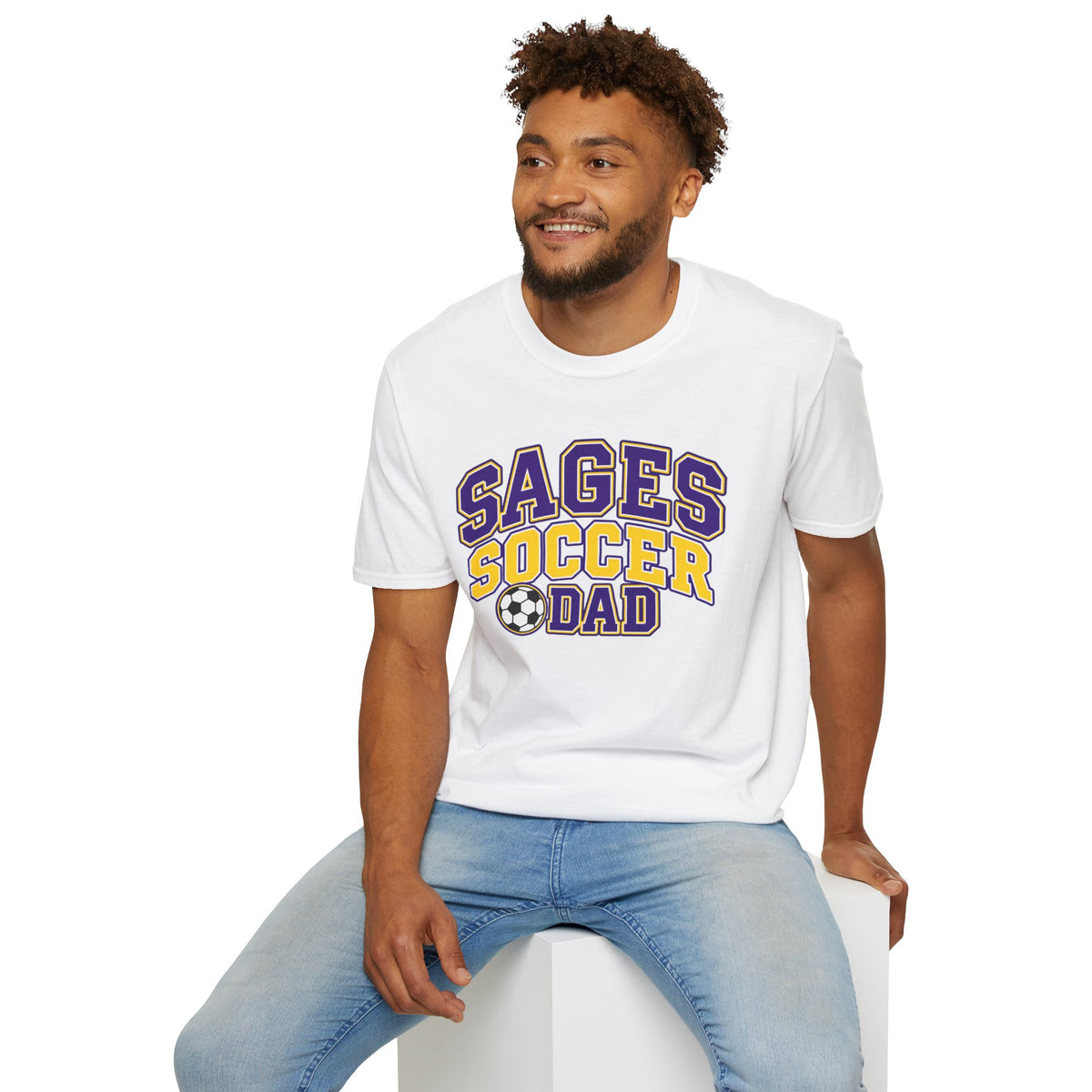 Sages Soccer Dad T‑Shirt — School Team Supportive Fan Tee