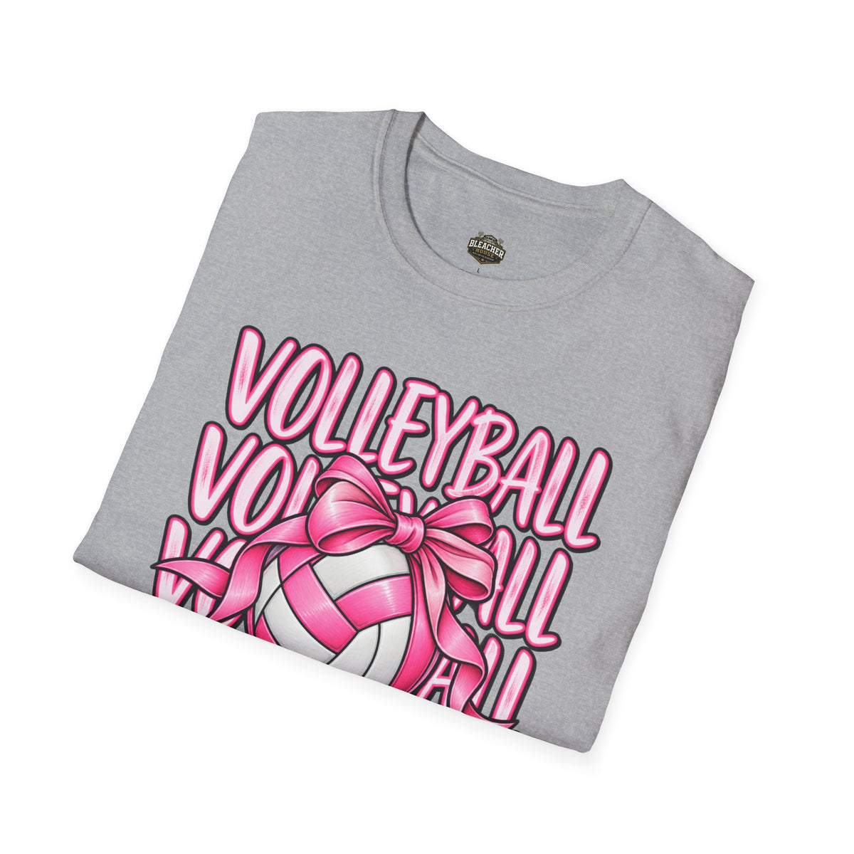 Volleyball Pink Ribbon Tee — Cute Volleyball Graphic Shirt for Players & Fans