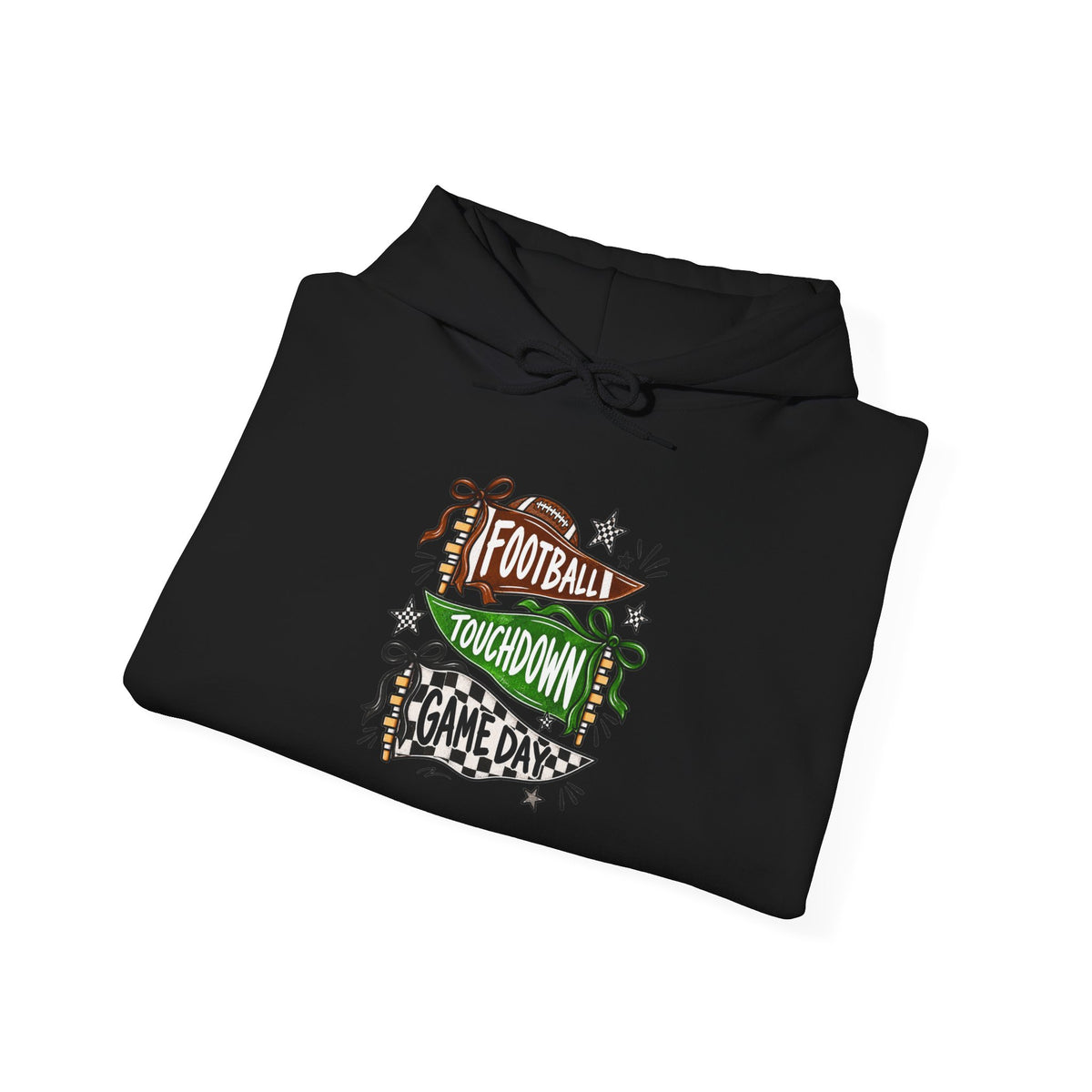 Football Touchdown Game Day Hoodie - Retro Grunge Sports Sweatshirt