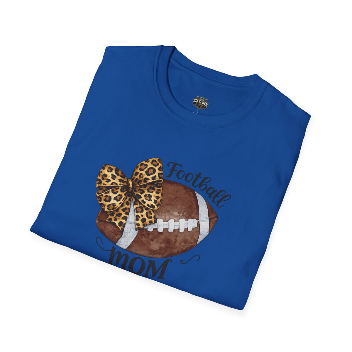 Football Mom T-Shirt — Leopard Bow Game Day Tee