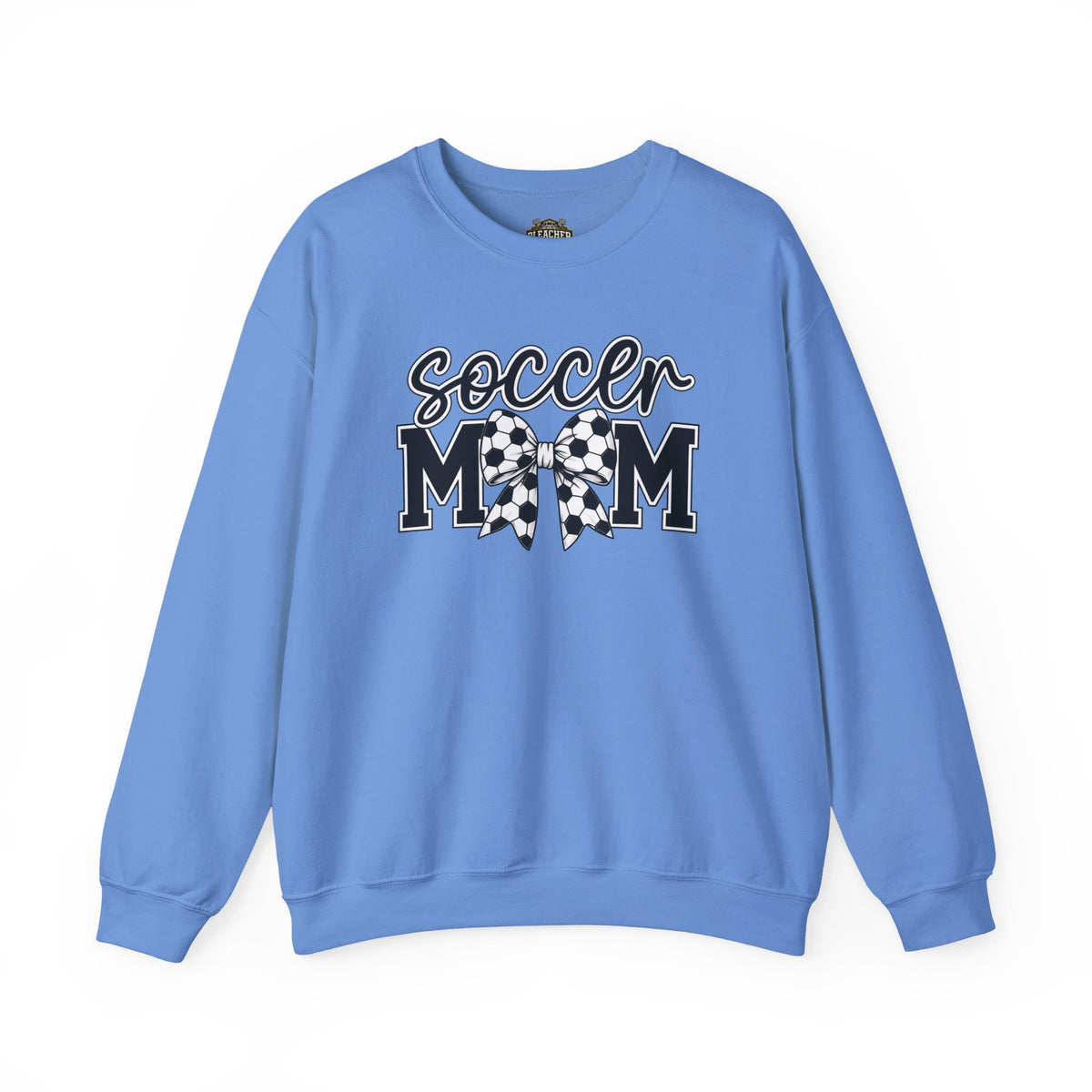 Soccer Mom Crewneck Sweatshirt — Cheer Mom Graphic Pullover with Soccer Bow