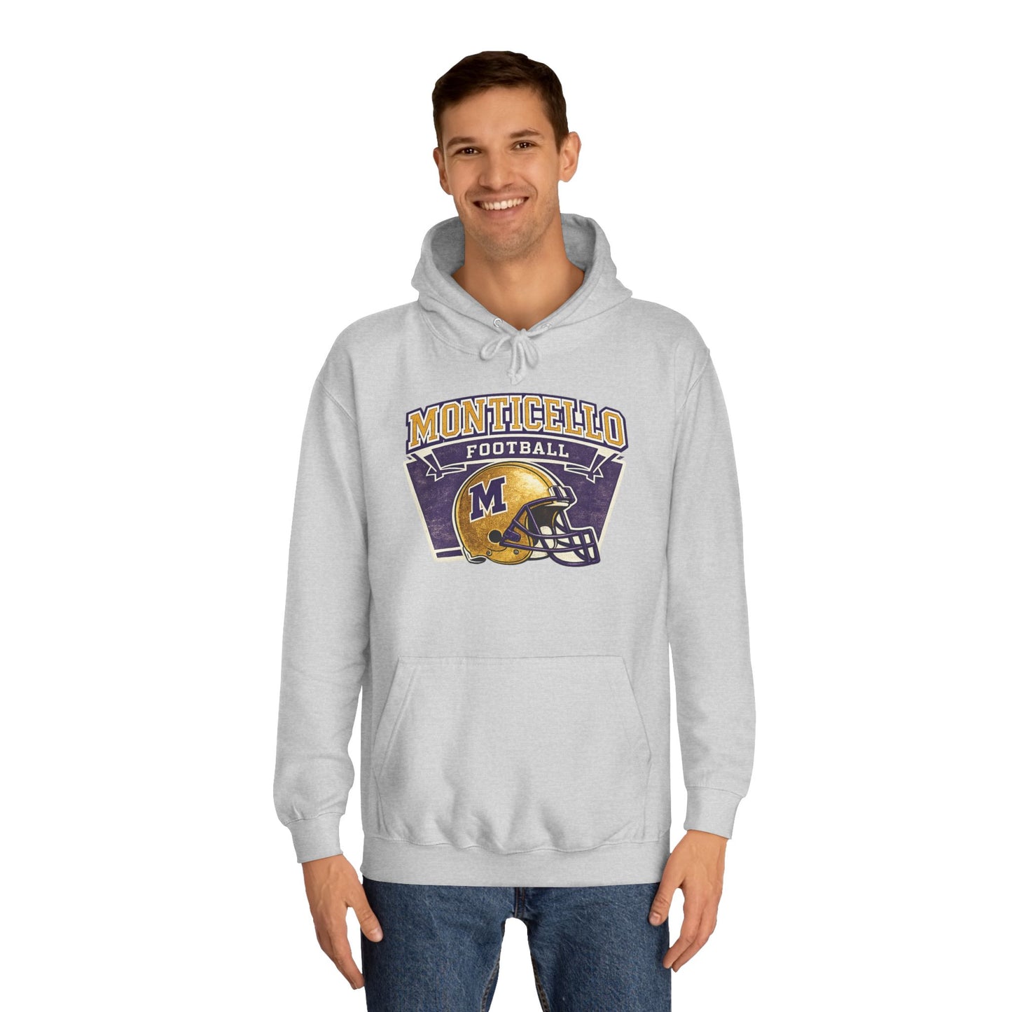Monticello Football Hoodie — Vintage Helmet Hoodie