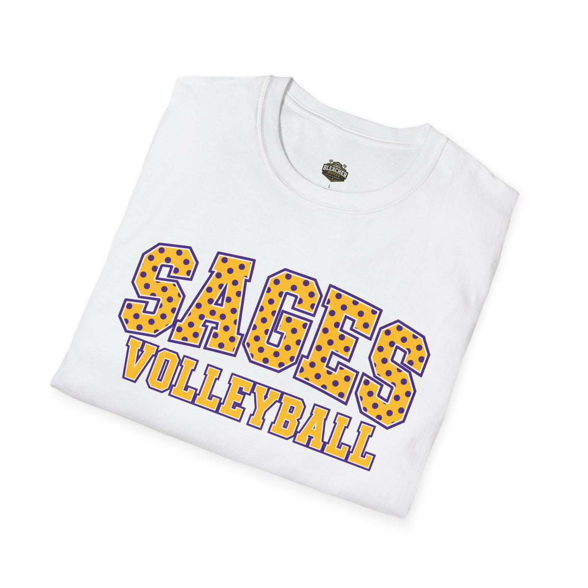 Sages Volleyball Team T‑Shirt — Retro Polka Dot Varsity Tee