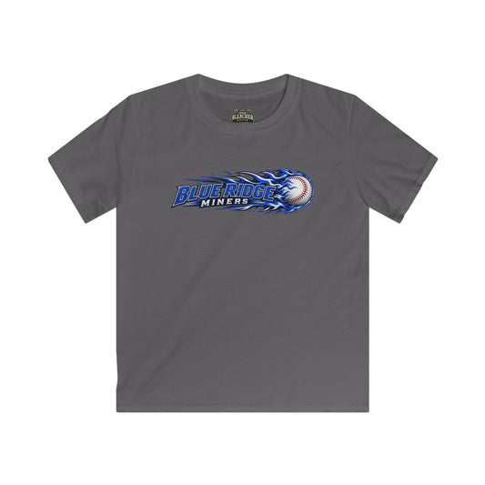 YOUTH Blue Ridge Miners Flaming Baseball T-Shirt – Flaming Ball Softstyle Tee