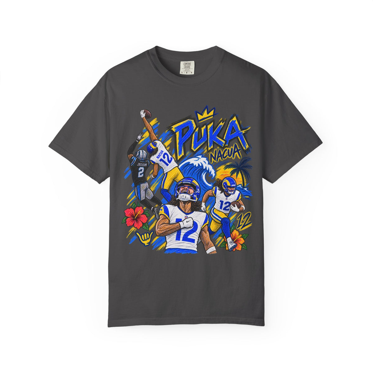 Puka Nacua Graphic T-Shirt - Sunday Standouts Sketch Series