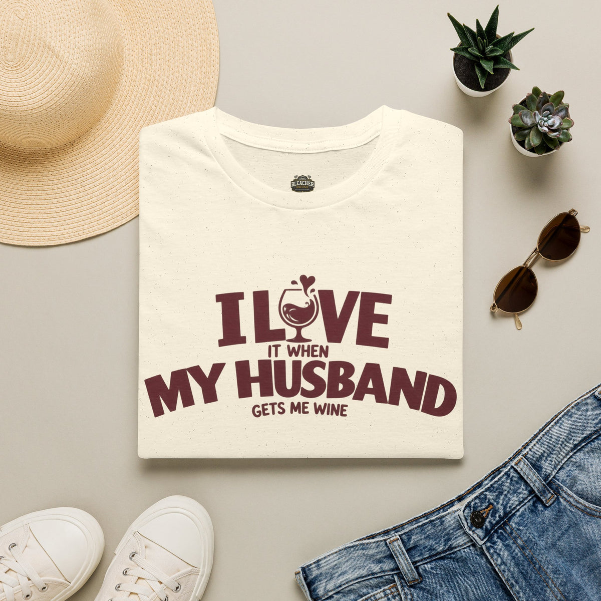 I Love It When My Husband Gets Me Wine T-Shirt — Funny Wine Lover Gift