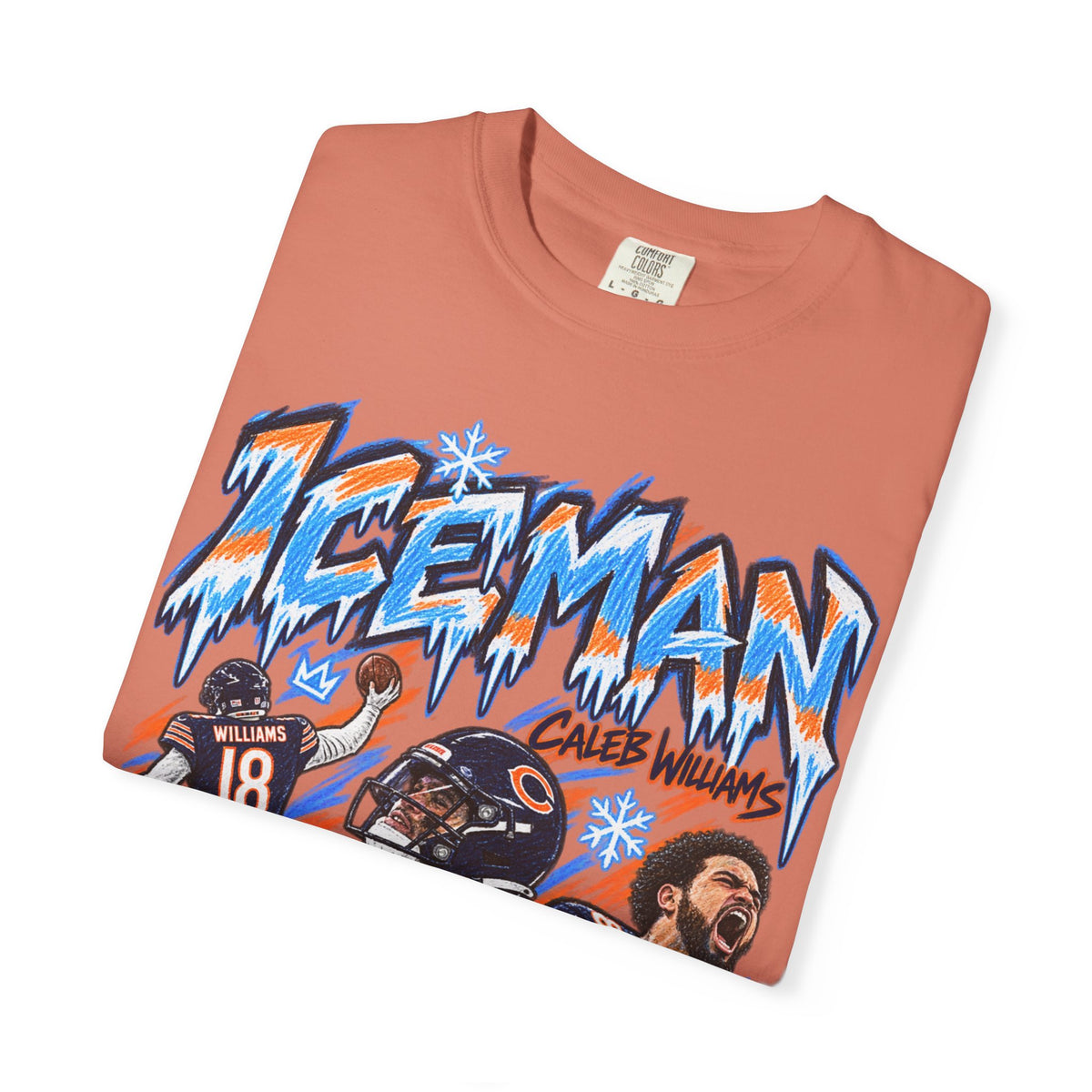 Caleb Williams, ICEMAN Graphic T-Shirt - Sunday Standouts Sketch Series