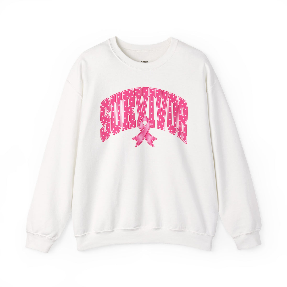 Survivor Pink Ribbon Sweatshirt - Breast Cancer Awareness Crewneck