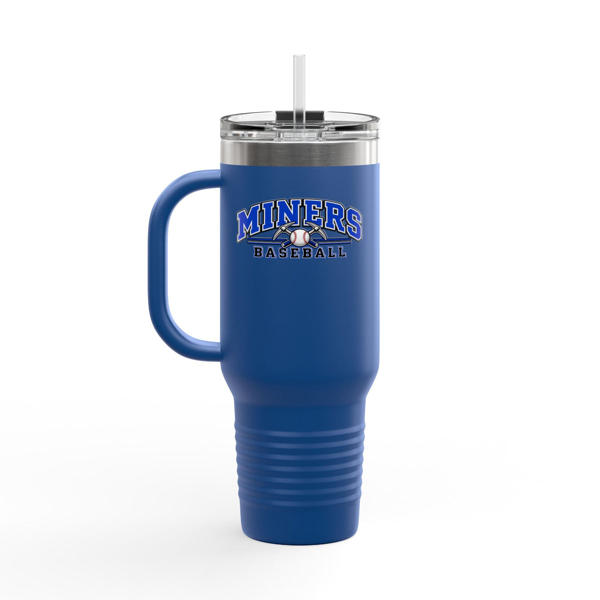 40oz Insulated Travel Mug — Block M and Miners Baseball Logos Stainless Steel Tumbler