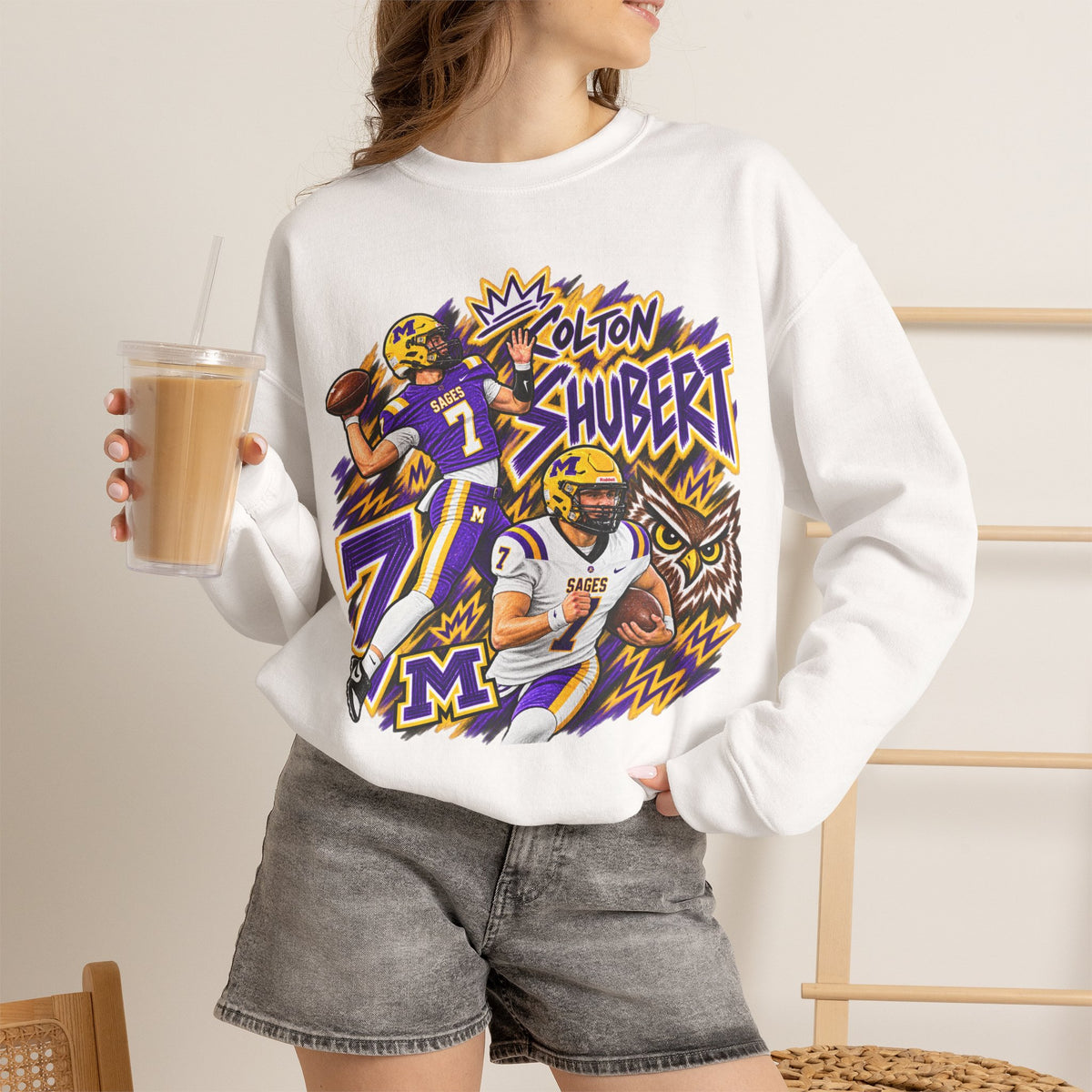 Colton Shubert Graphic Sketch Crewneck Sweatshirt