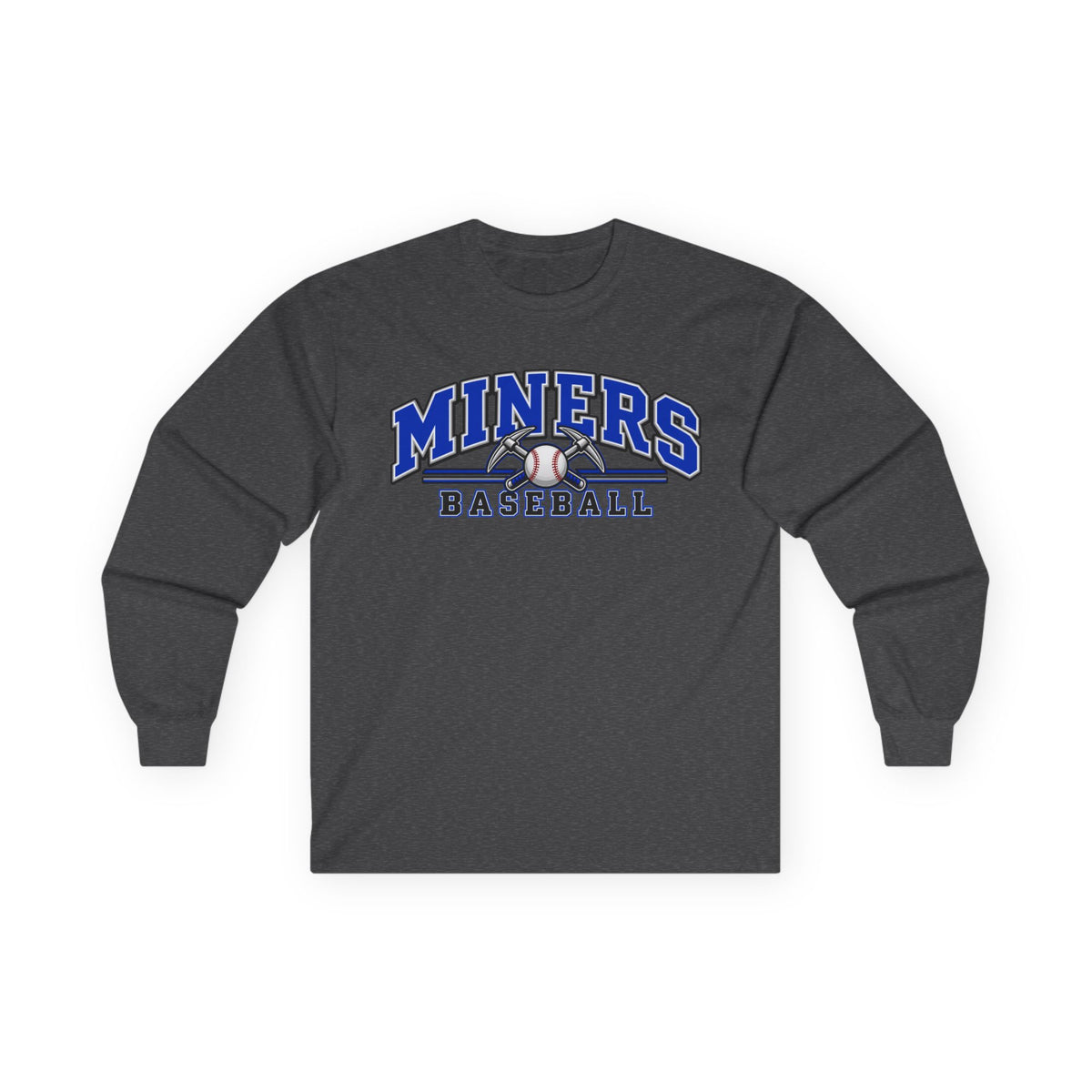 Miners Baseball Long Sleeve Tee — Team Logo Shirt for Fans