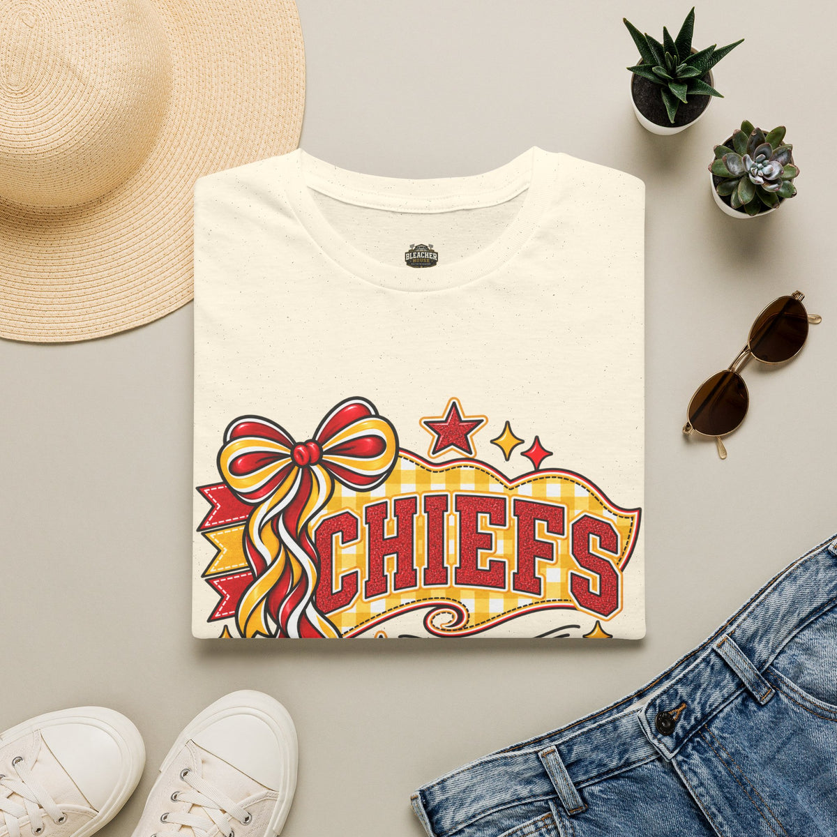 Chiefs Ribbon & Banner T-Shirt — Team Spirit Tee