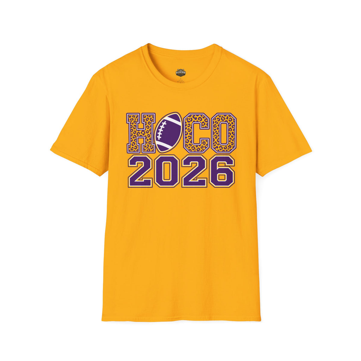 Homecoming 2026 Football Tee — HOCO 2026 Leopard Accent T-Shirt