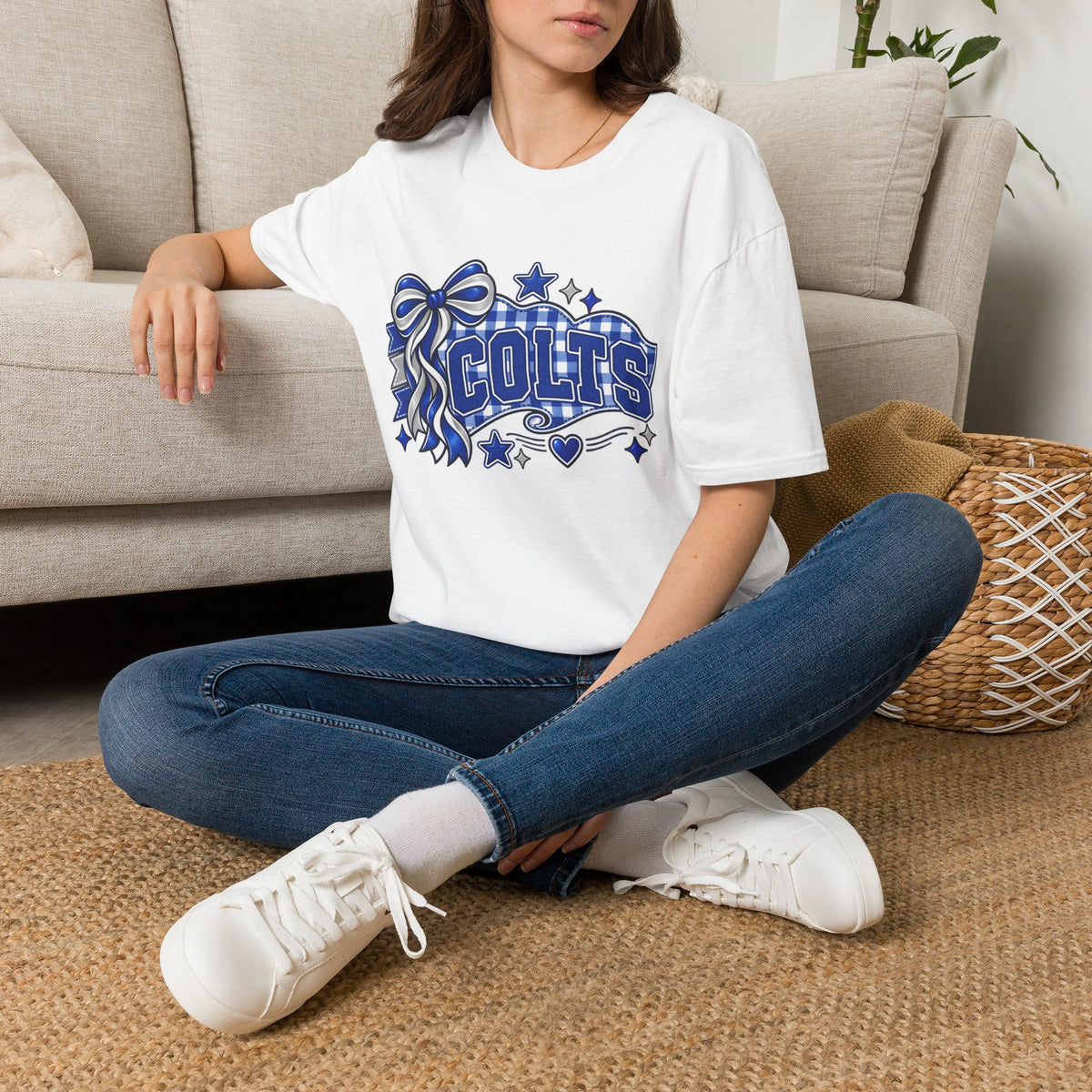 Colts Ribbon & Banner T-Shirt — Team Spirit Tee