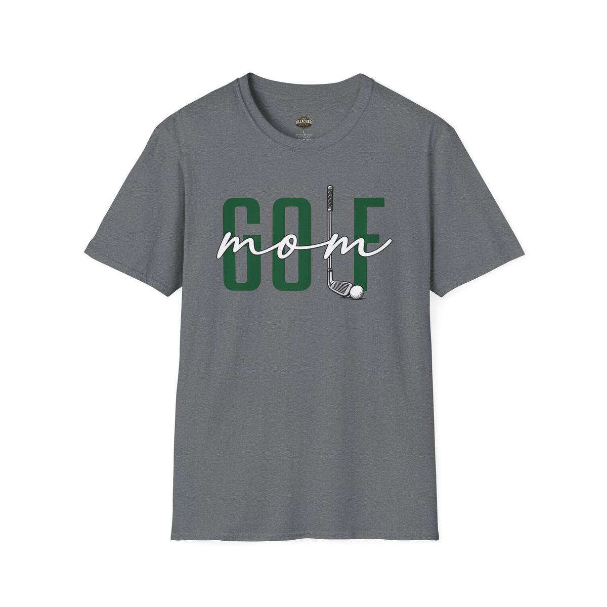 Golf Mom T-Shirt — ‘GOLF’ Script Logo with Club & Ball