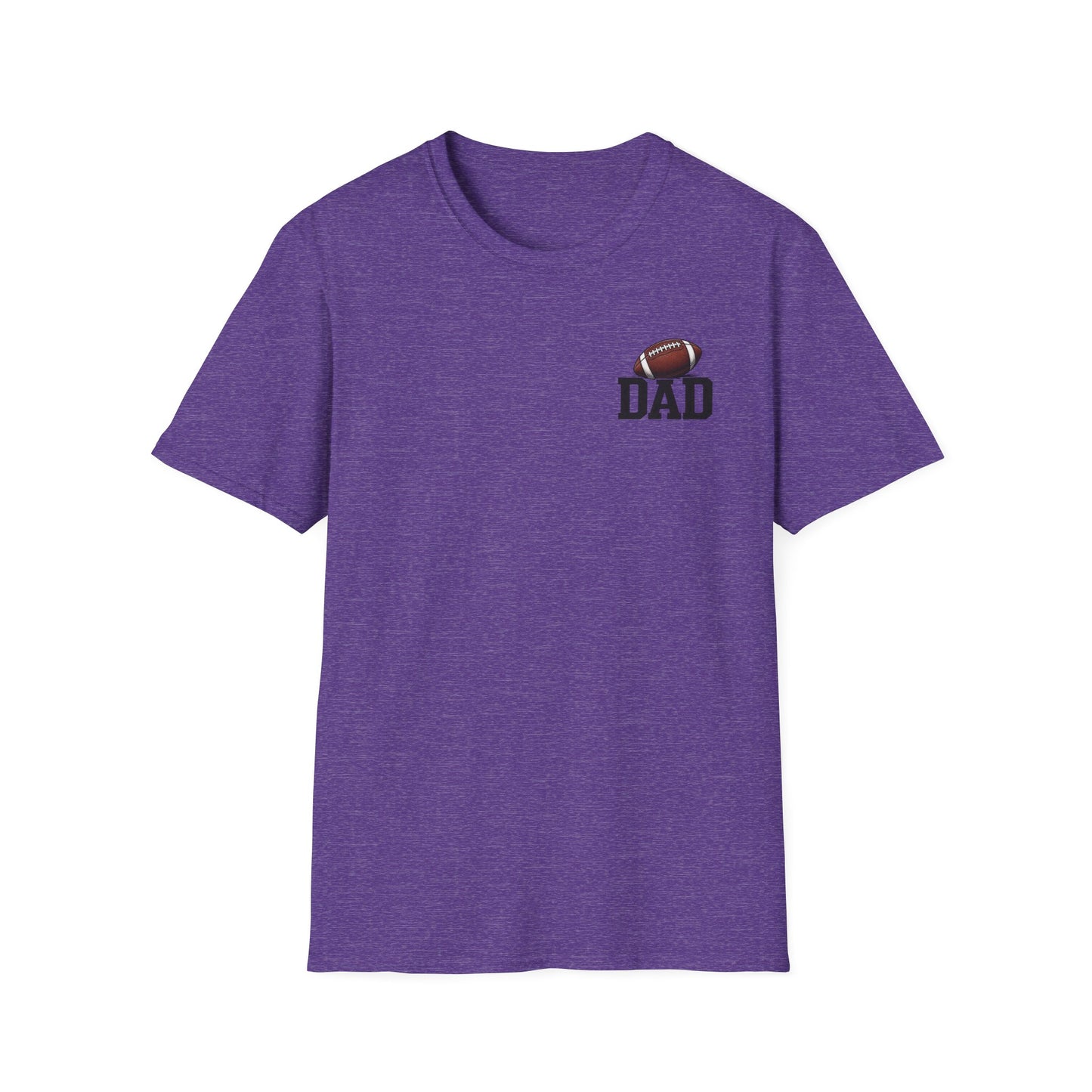 Football Dad T‑Shirt — 'DAD' with Football Chest Print
